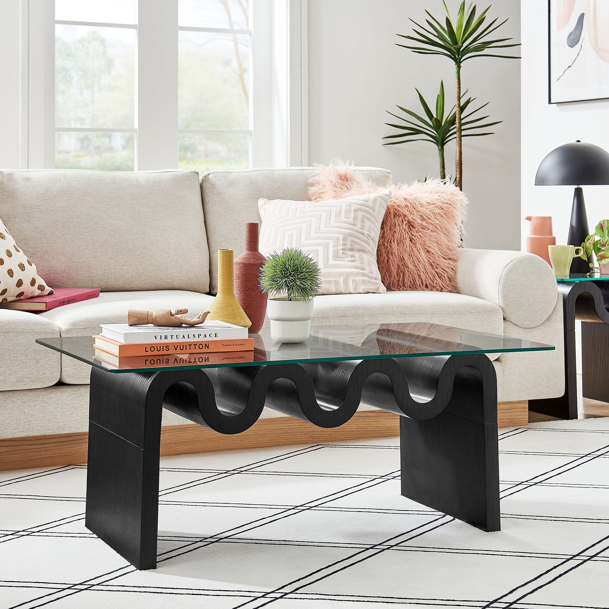 Modway Ondine Glass Top Coffee Table