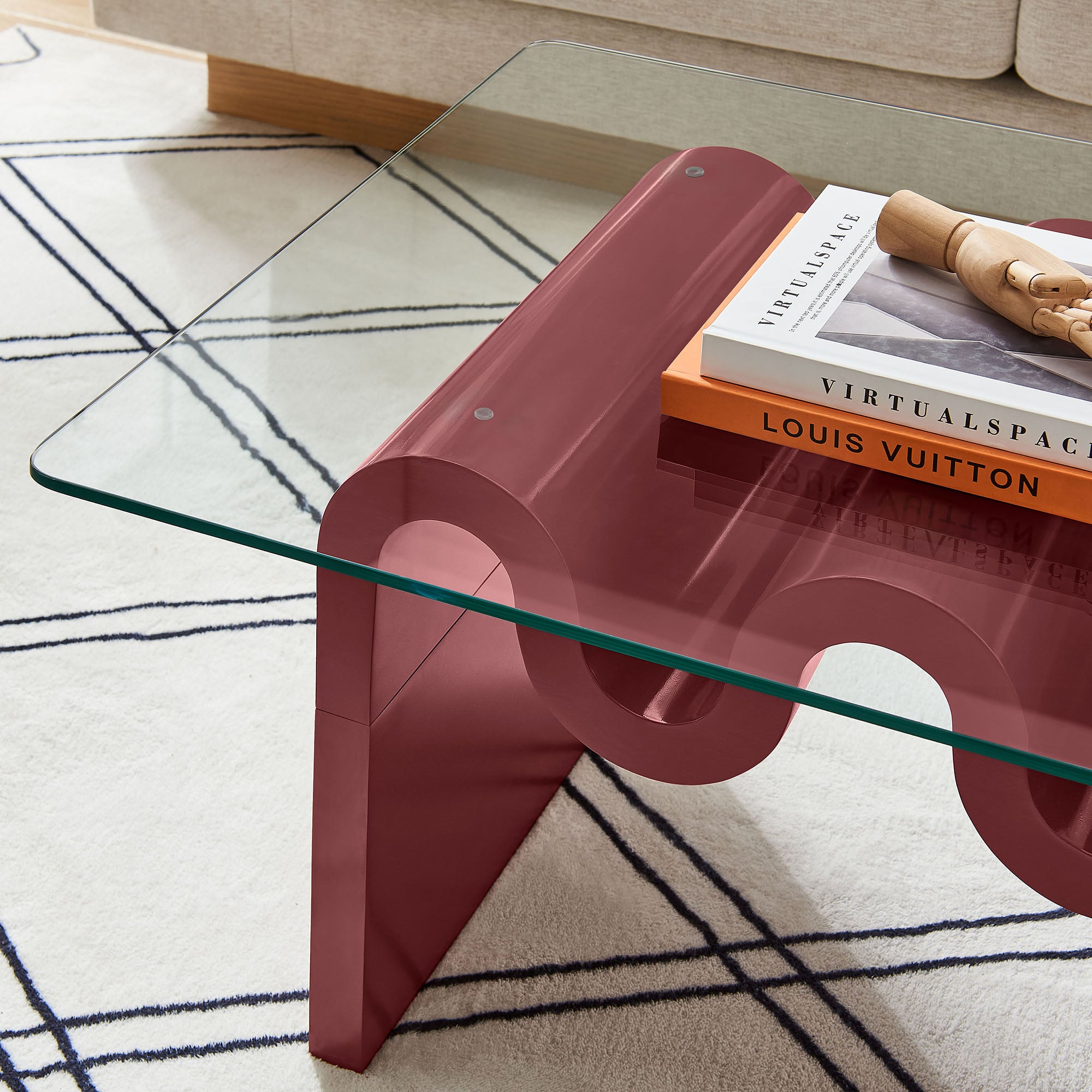 Modway Ondine Glass Top Coffee Table