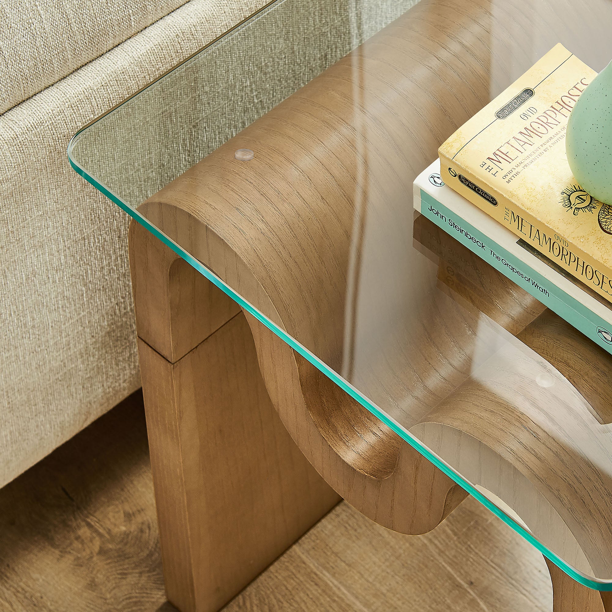 Modway Ondine Glass Top Side Table