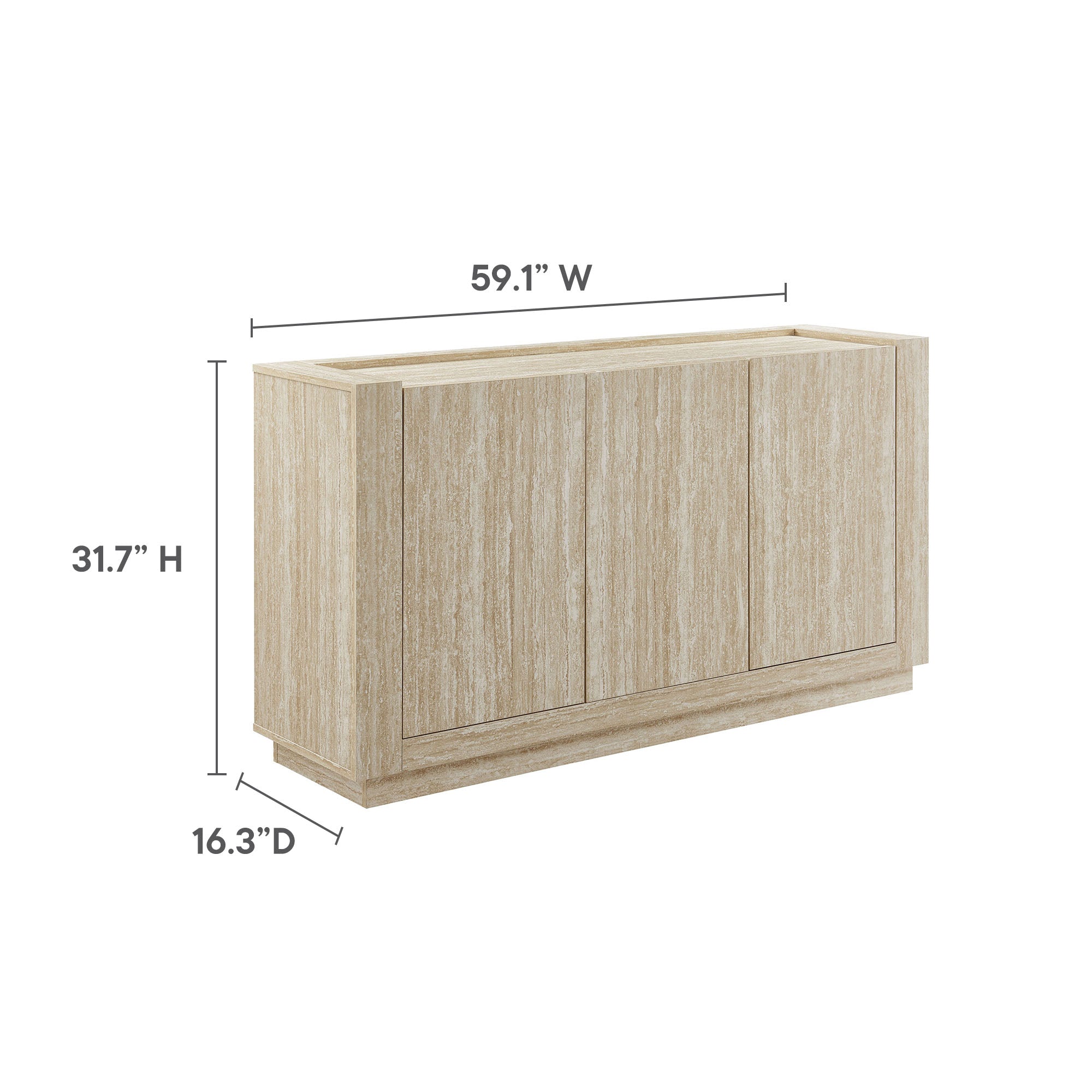 Modway Hollis 59" Travertine Sideboard