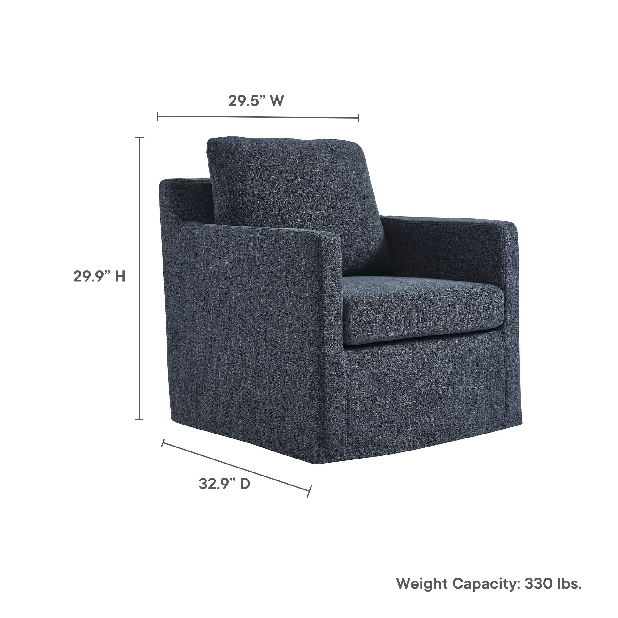 Modway Serene Fabric Slipcovered Swivel Armchair