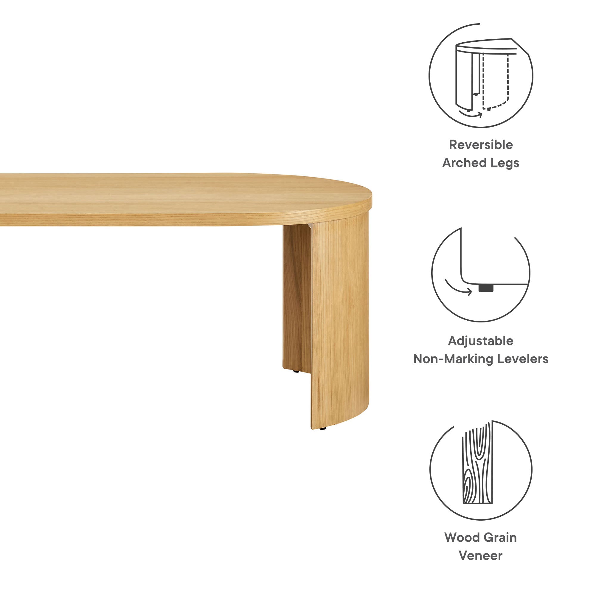 Modway Aspect Oval Wood Coffee Table