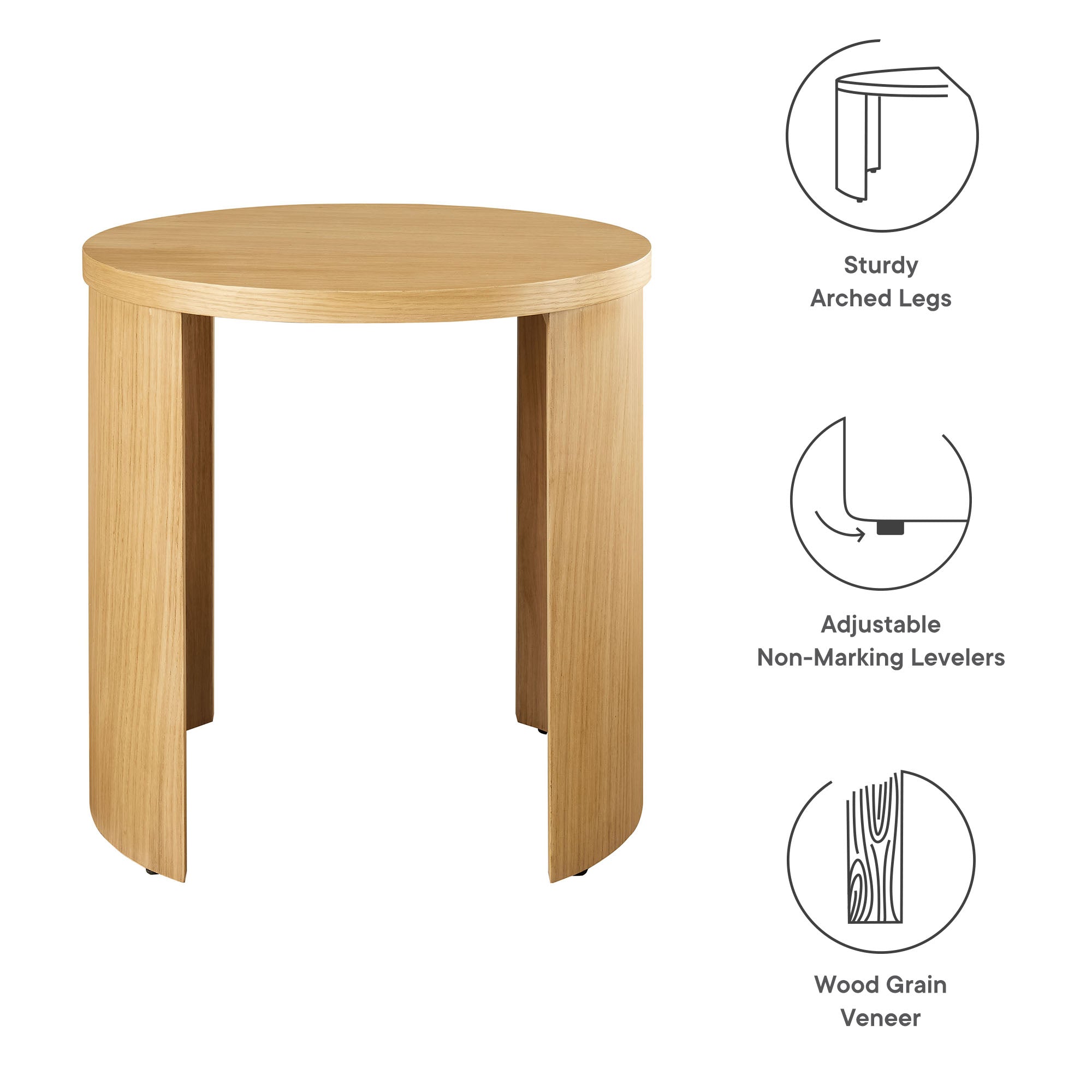 Modway Aspect Round Wood End Table