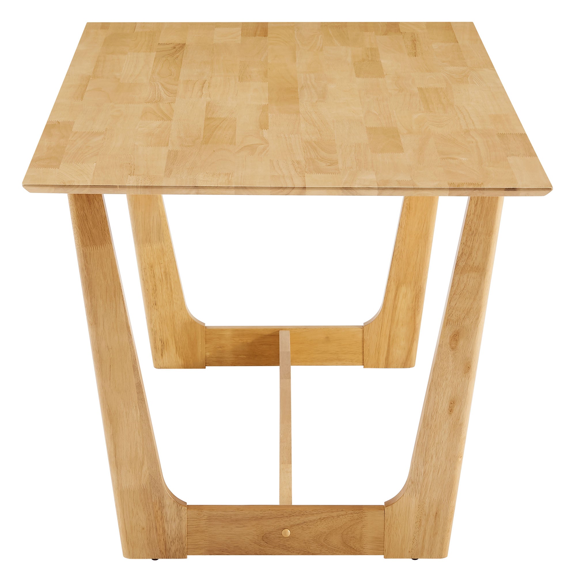 Modway Solara 7-Piece Wood Dining Set with Fabric Upholstered Side Chairs