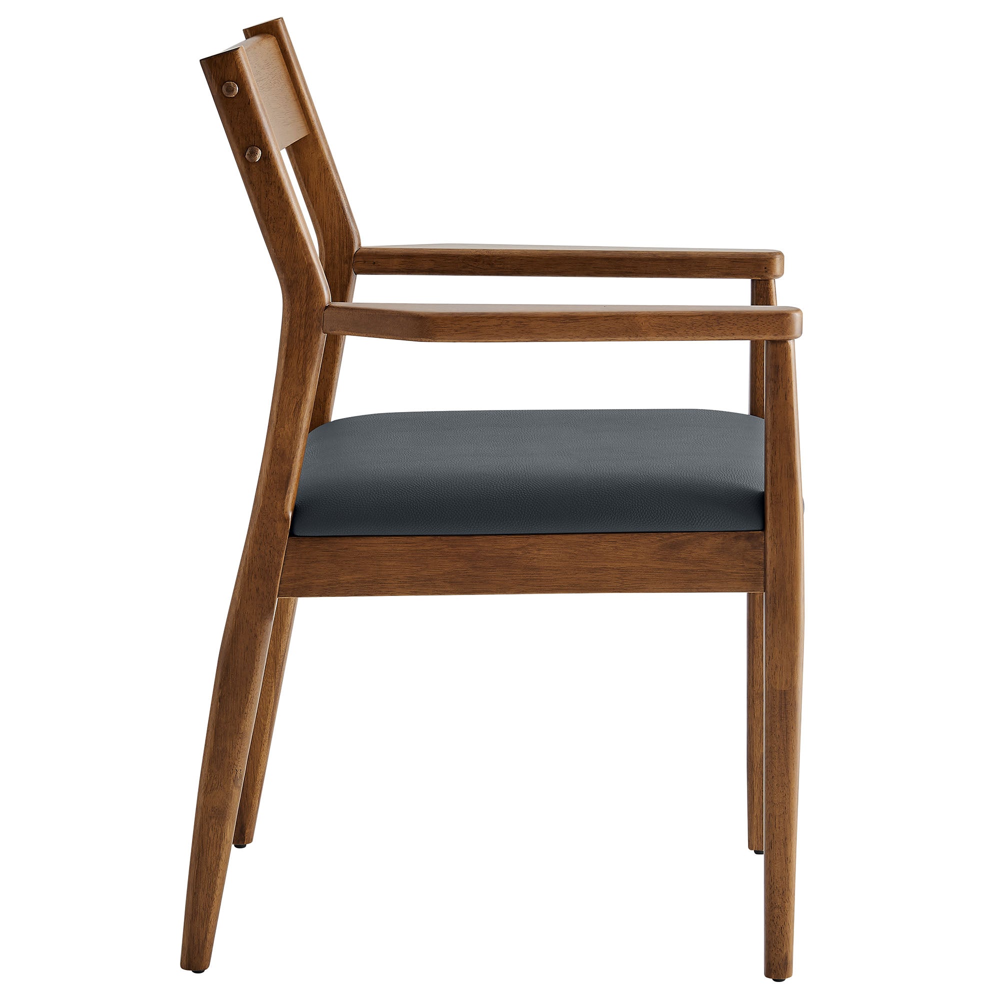 Modway Solara 7-Piece Wood Dining Set with Vegan Leather Armchairs