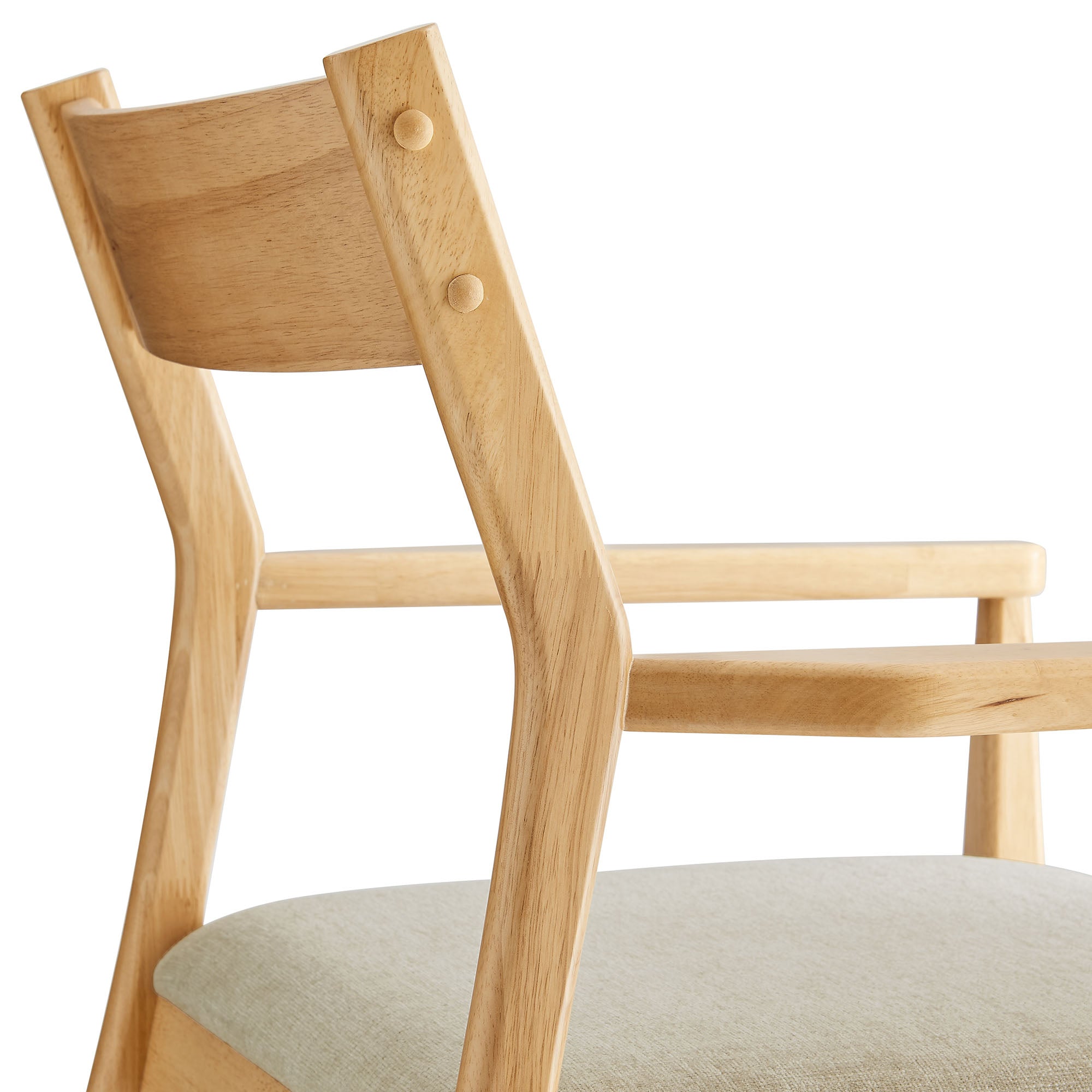 Modway Solara Fabric Wood Dining Armchairs Set of 2