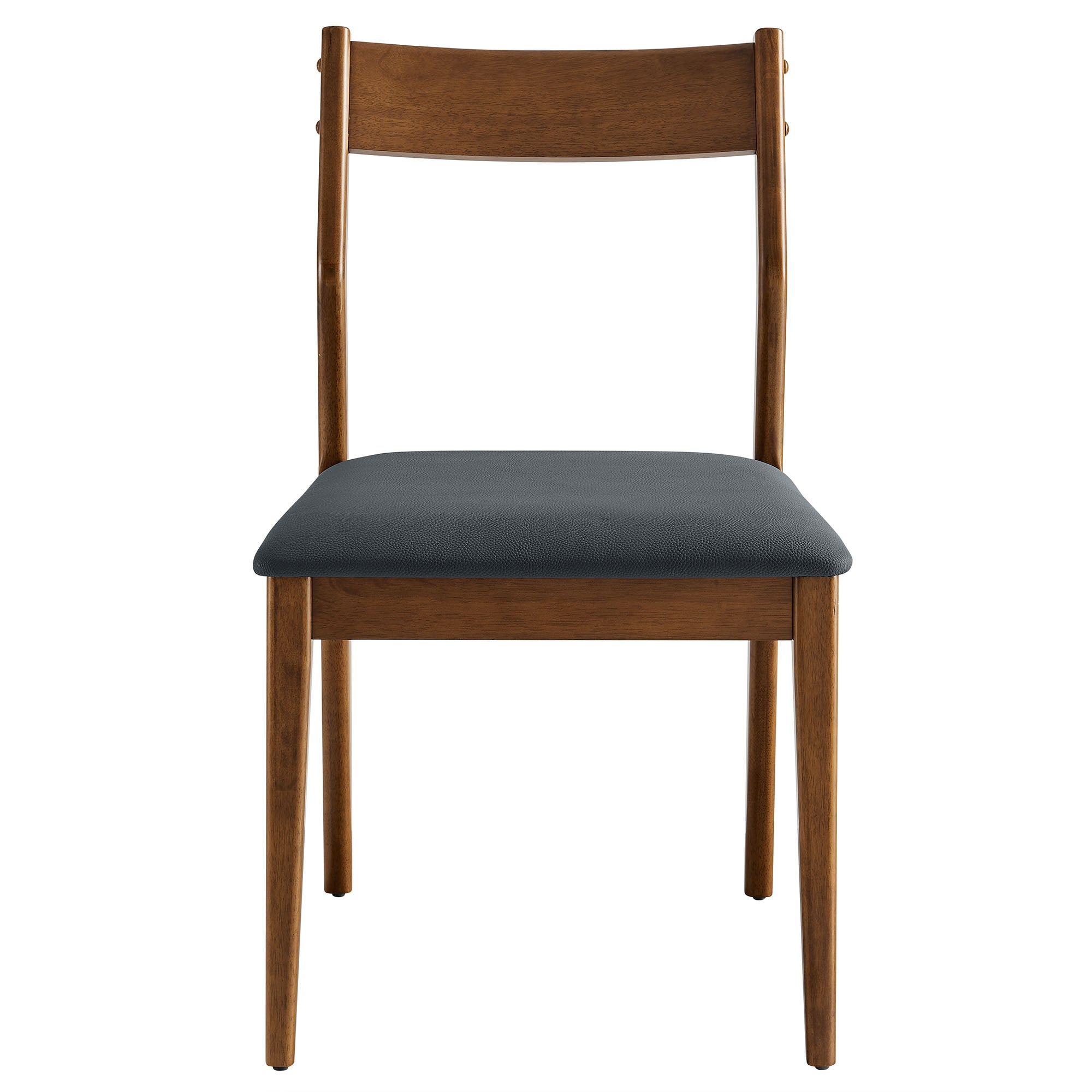 Modway Solara 7-Piece Wood Dining Set with Vegan Leather Side Chairs