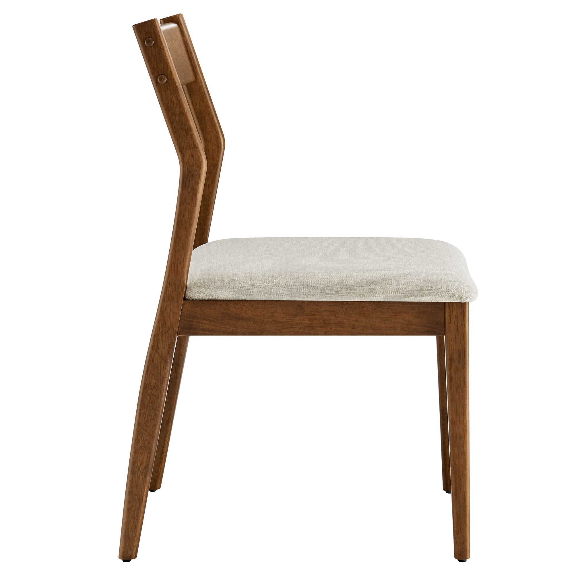 Modway Solara 7-Piece Wood Dining Set with Fabric Upholstered Armchairs