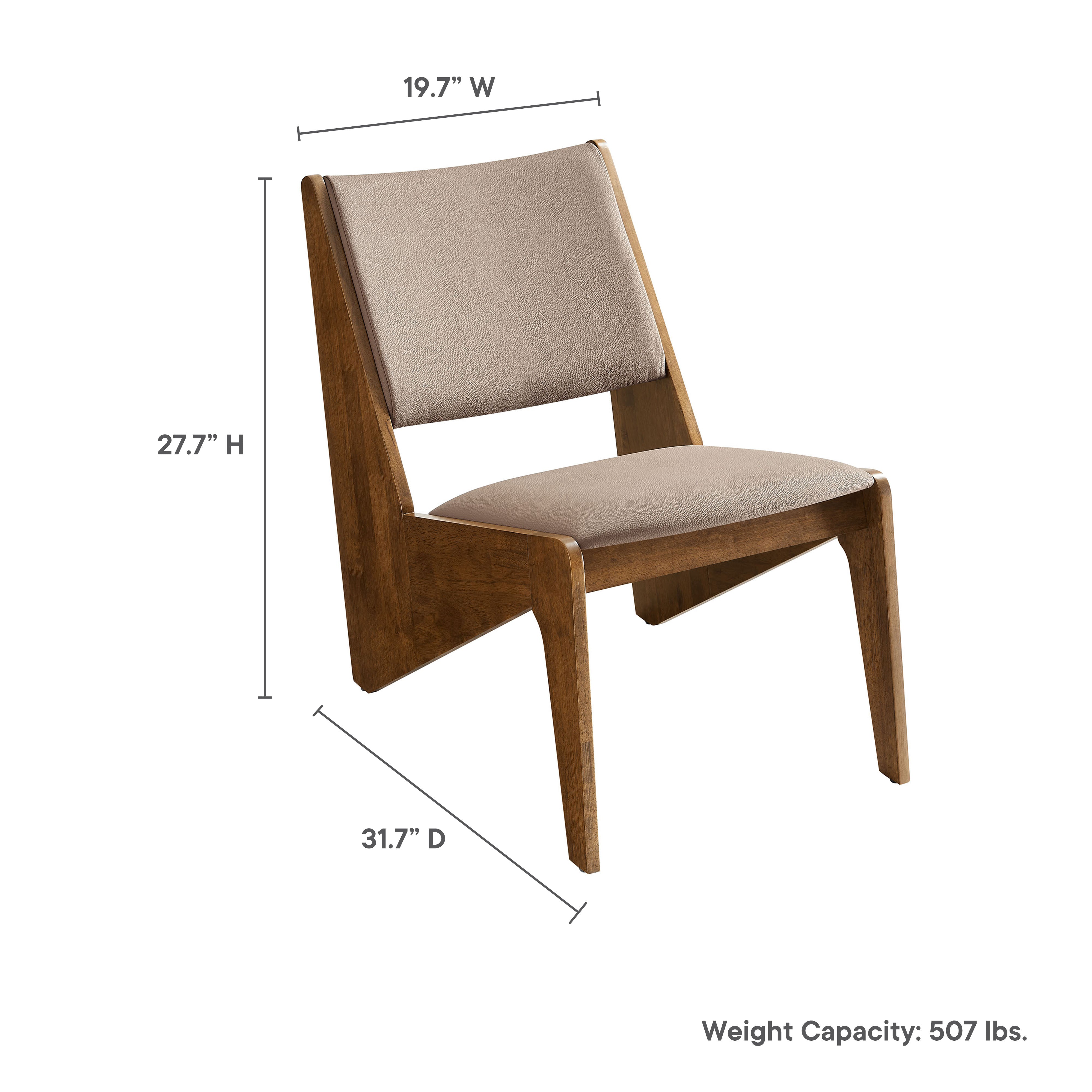 Modway Rylina Vegan Leather Accent Chairs Set of 2