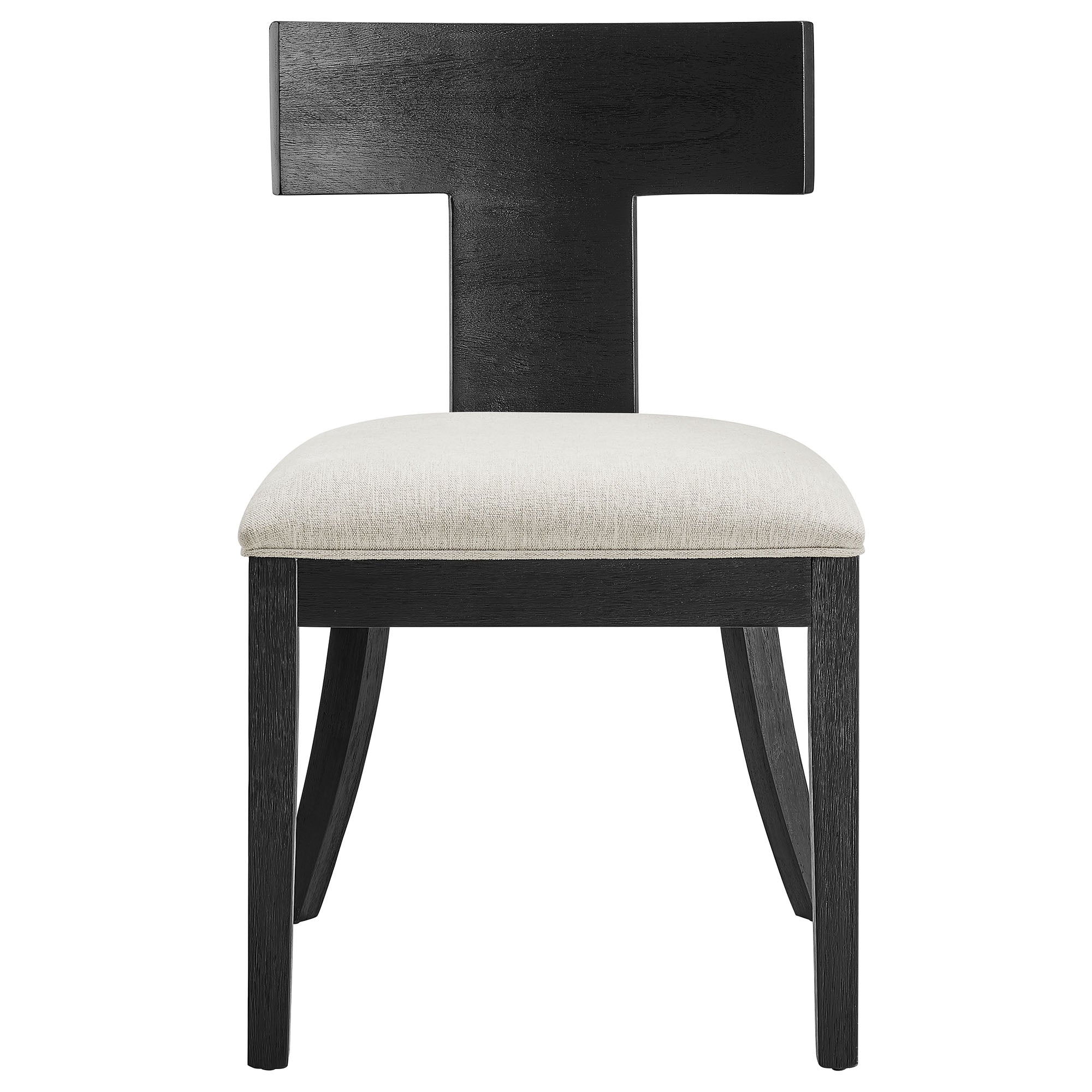Modway Peregrine Wood and Fabric Upholstered Dining Chairs Set of 2