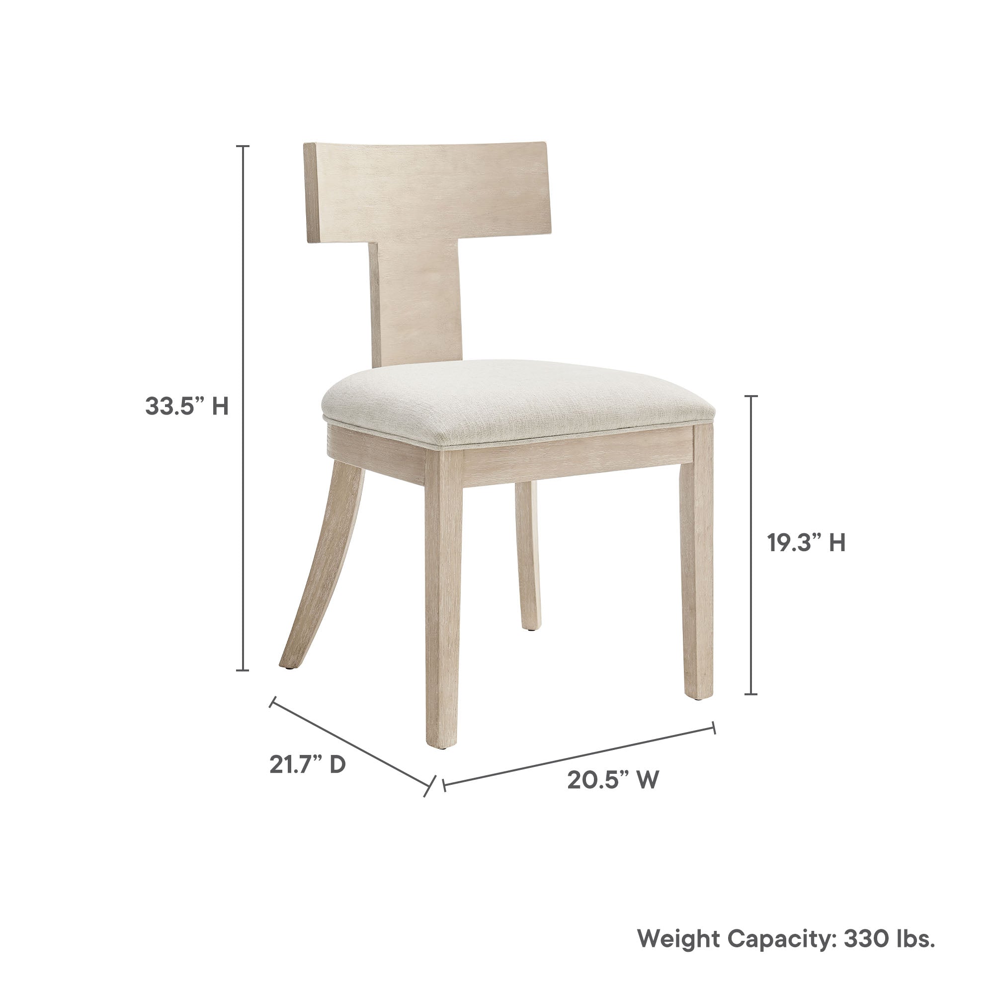 Modway Peregrine Wood and Fabric Upholstered Dining Chairs Set of 2
