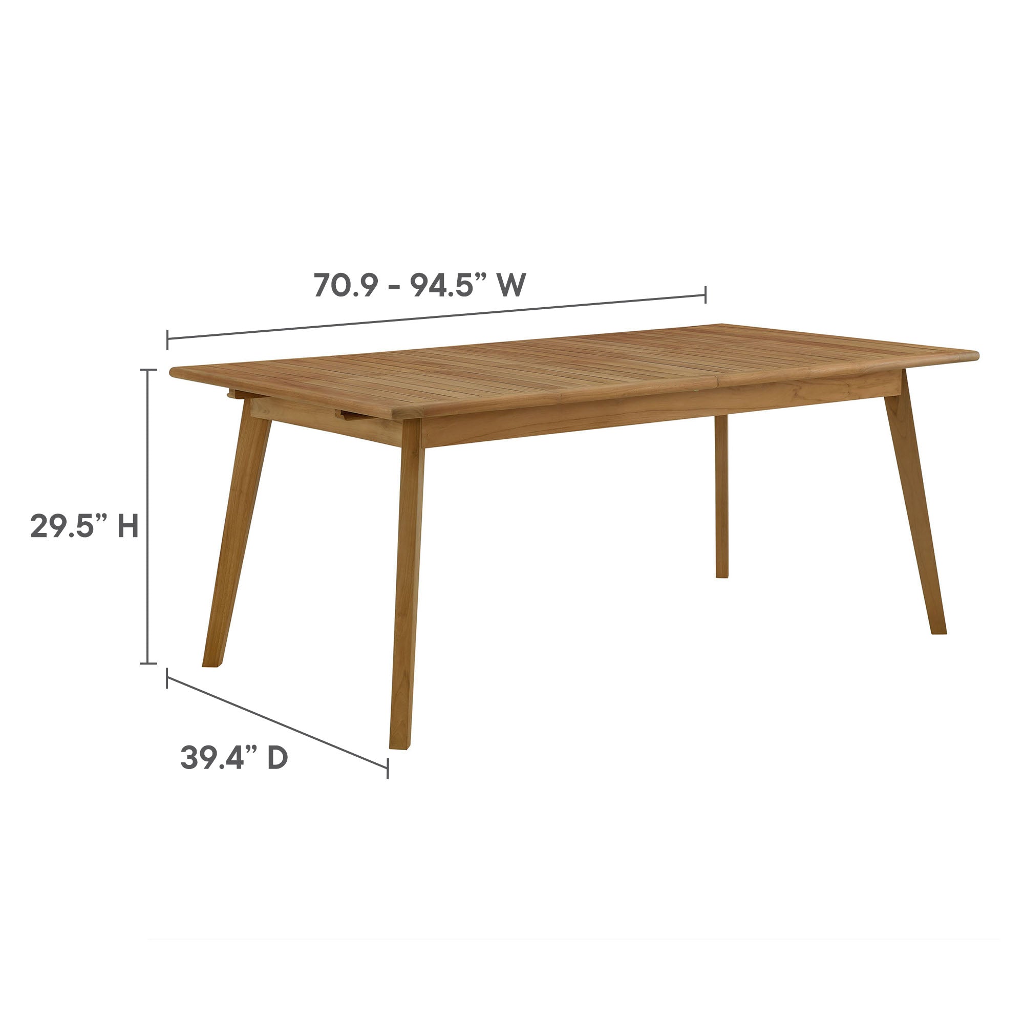 Modway Vienna 7-Piece Outdoor Patio Teak and Rope Dining Set