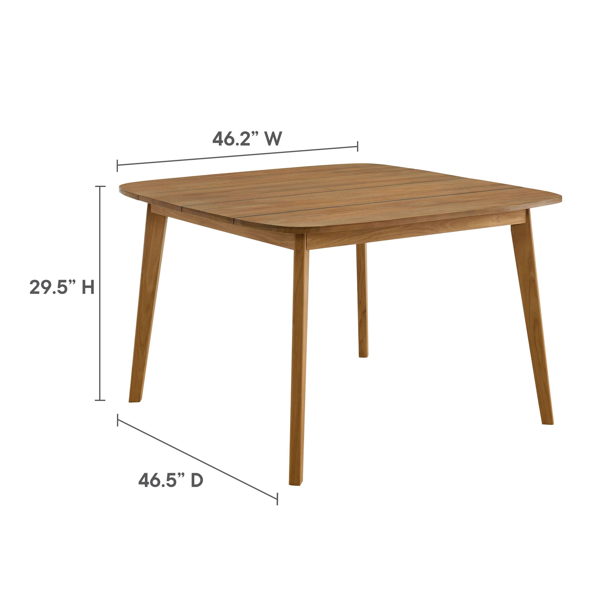 Modway Vienna 5-Piece Outdoor Patio Teak and Rope Dining Set with Armchairs