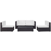 Modway Camfora 5 Piece Outdoor Patio Sectional Set
