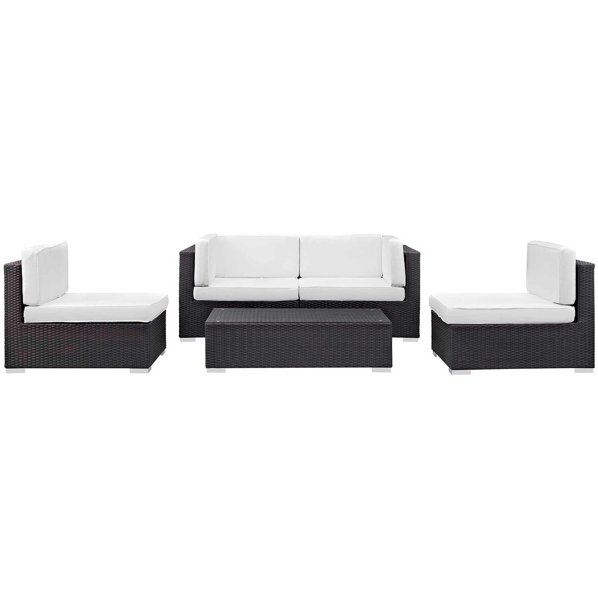 Modway Camfora 5 Piece Outdoor Patio Sectional Set