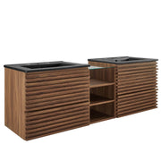 Modway Render 62" Wall-Mount Double Sink Bathroom Vanity