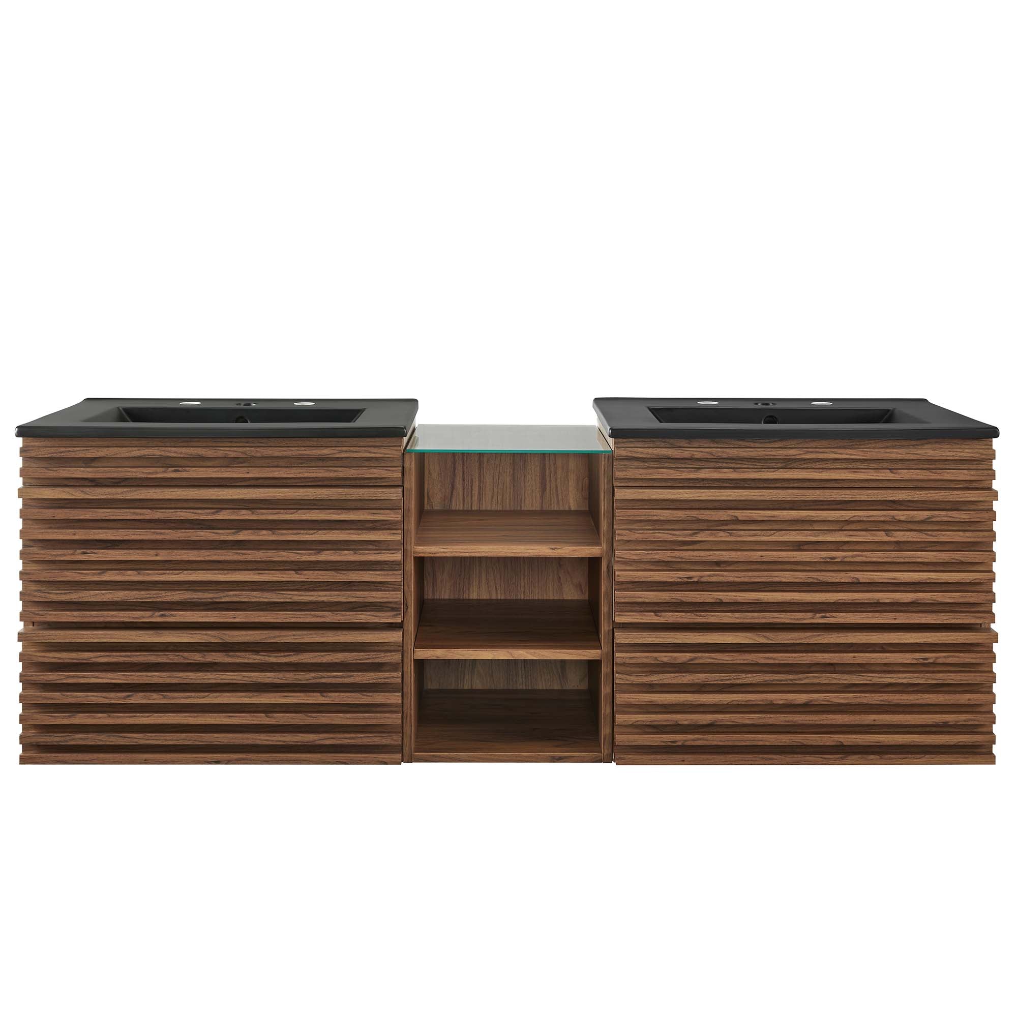 Modway Render 62" Wall-Mount Double Sink Bathroom Vanity