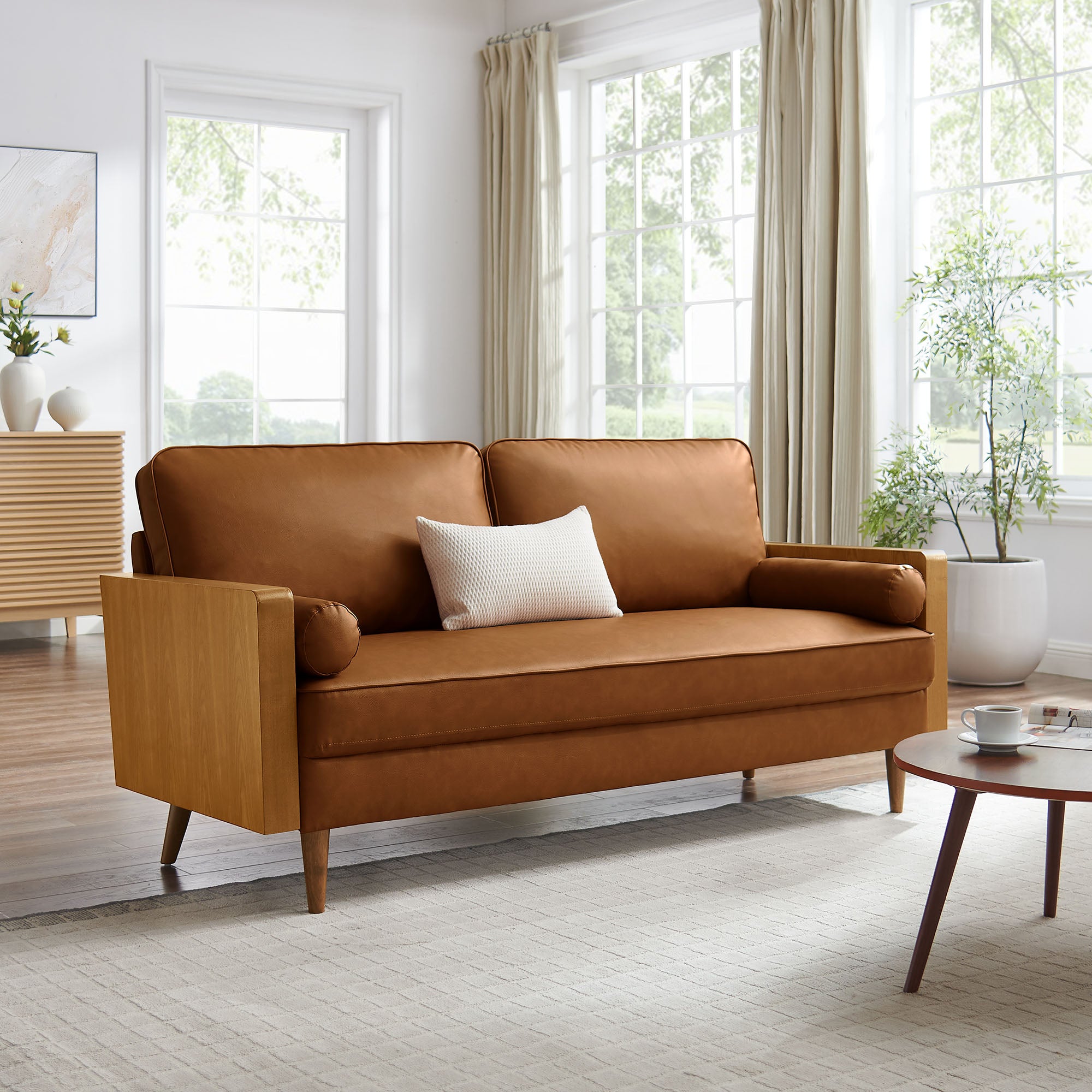 Modway Kellan Vegan Leather Sofa