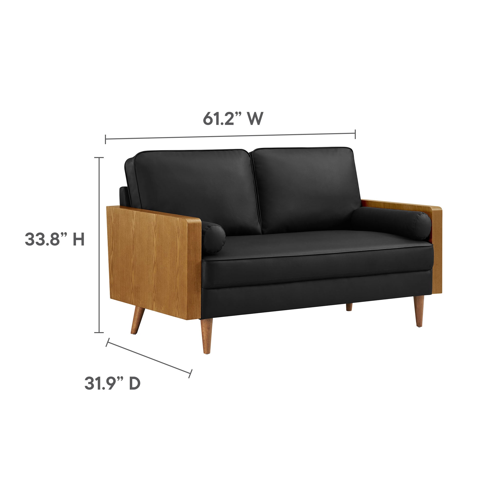 Modway Kellan Vegan Leather Loveseat