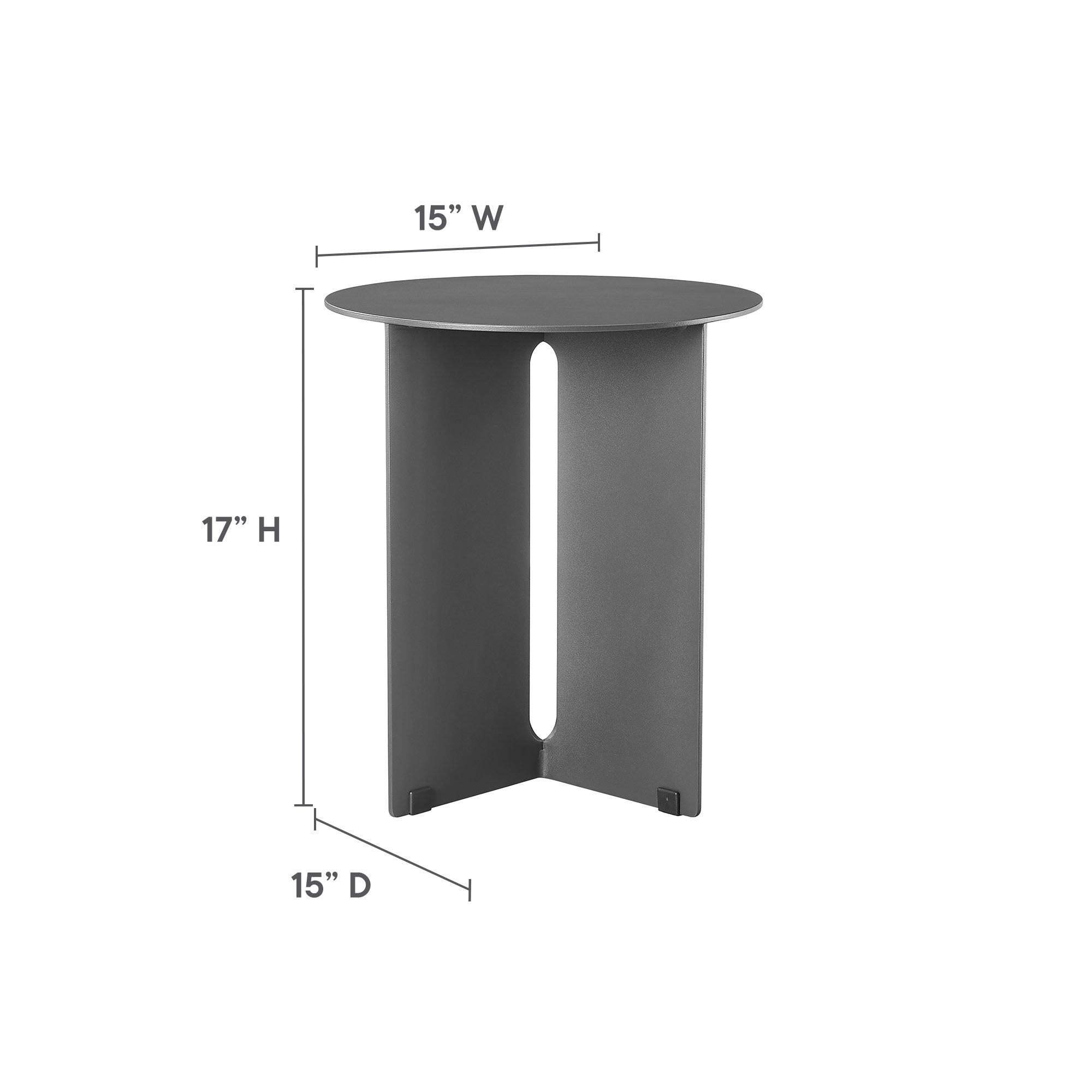 Modway Tecton Outdoor Patio Aluminum Side Table