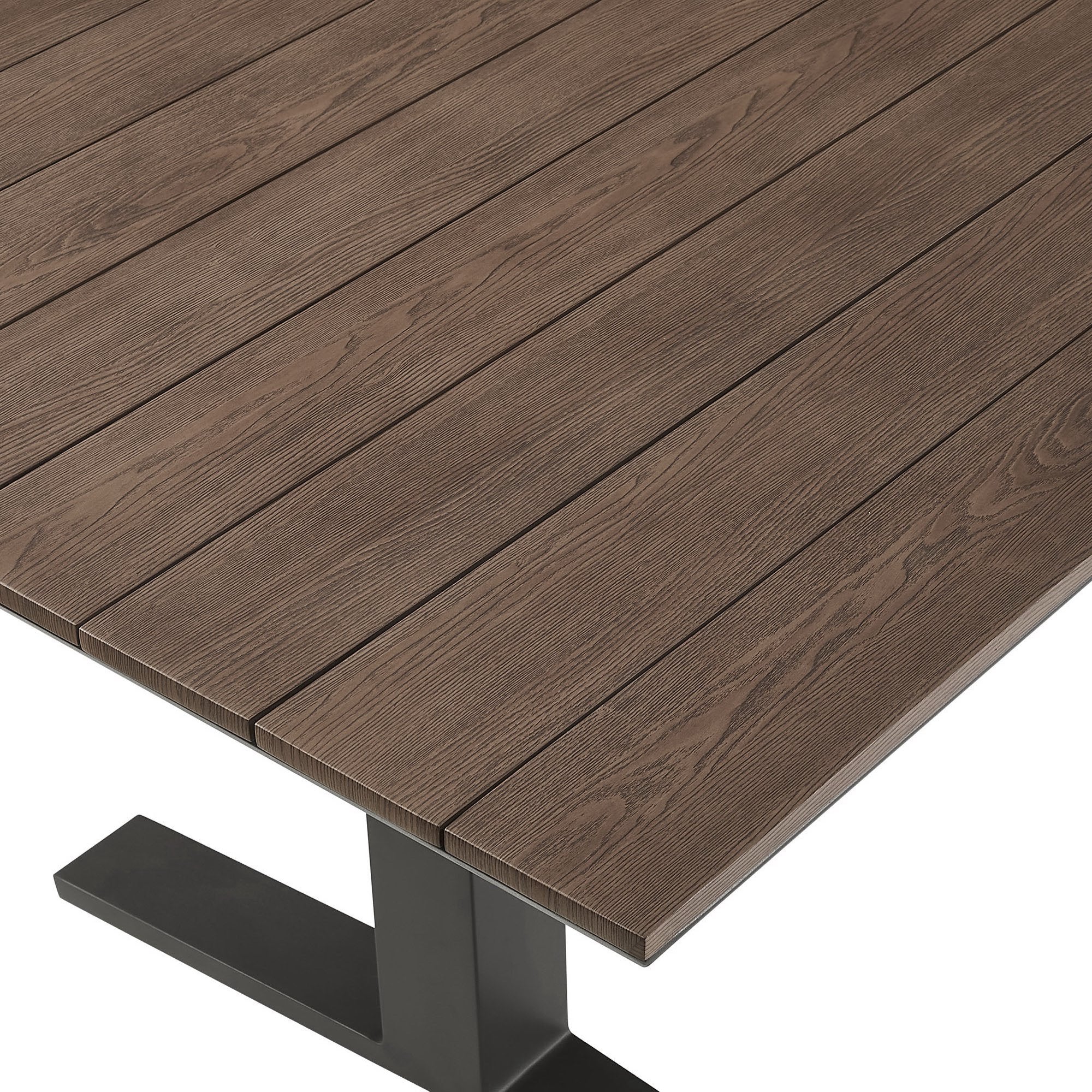 Modway Gavelston 91" Outdoor Patio Aluminum Dining Table