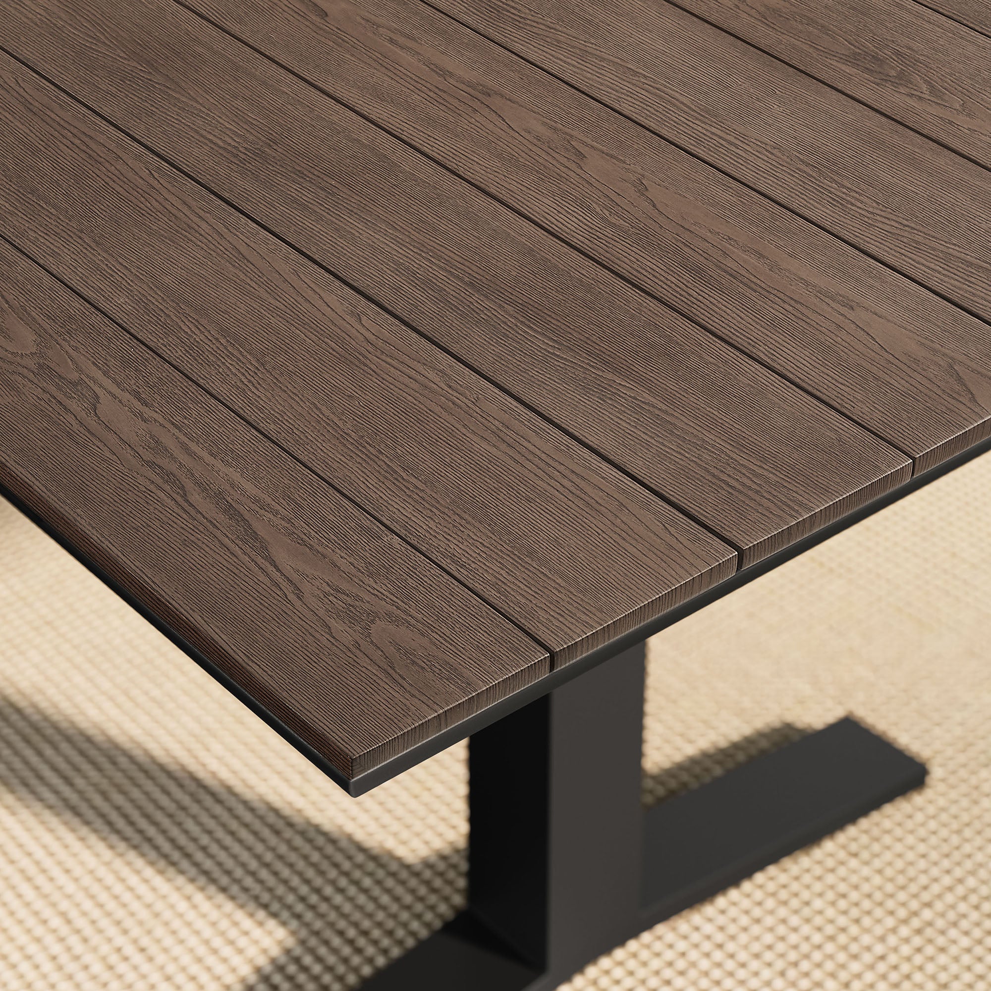 Modway Gavelston 91" Outdoor Patio Aluminum Dining Table