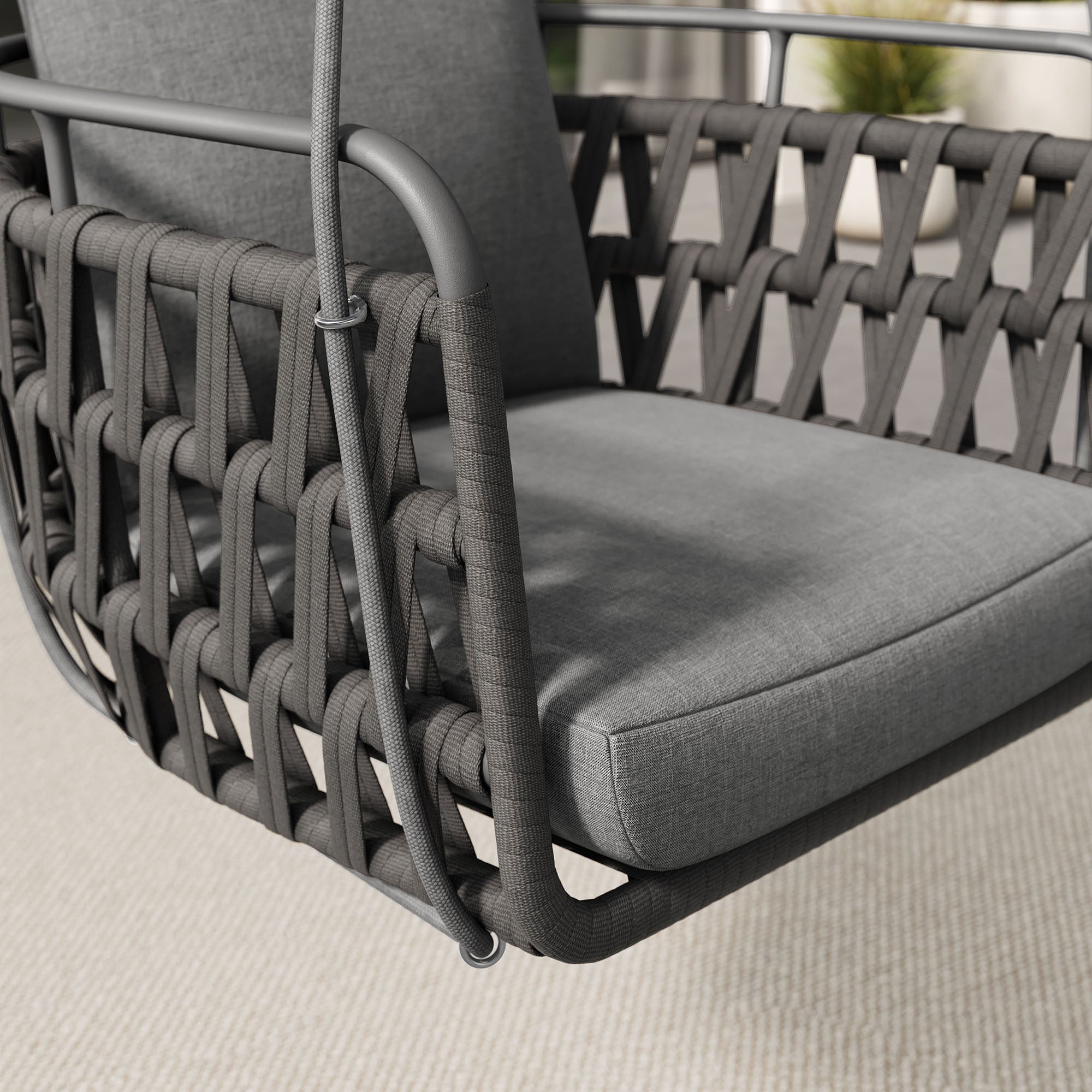 Modway Kaliah Outdoor Patio Aluminum Swing Chair