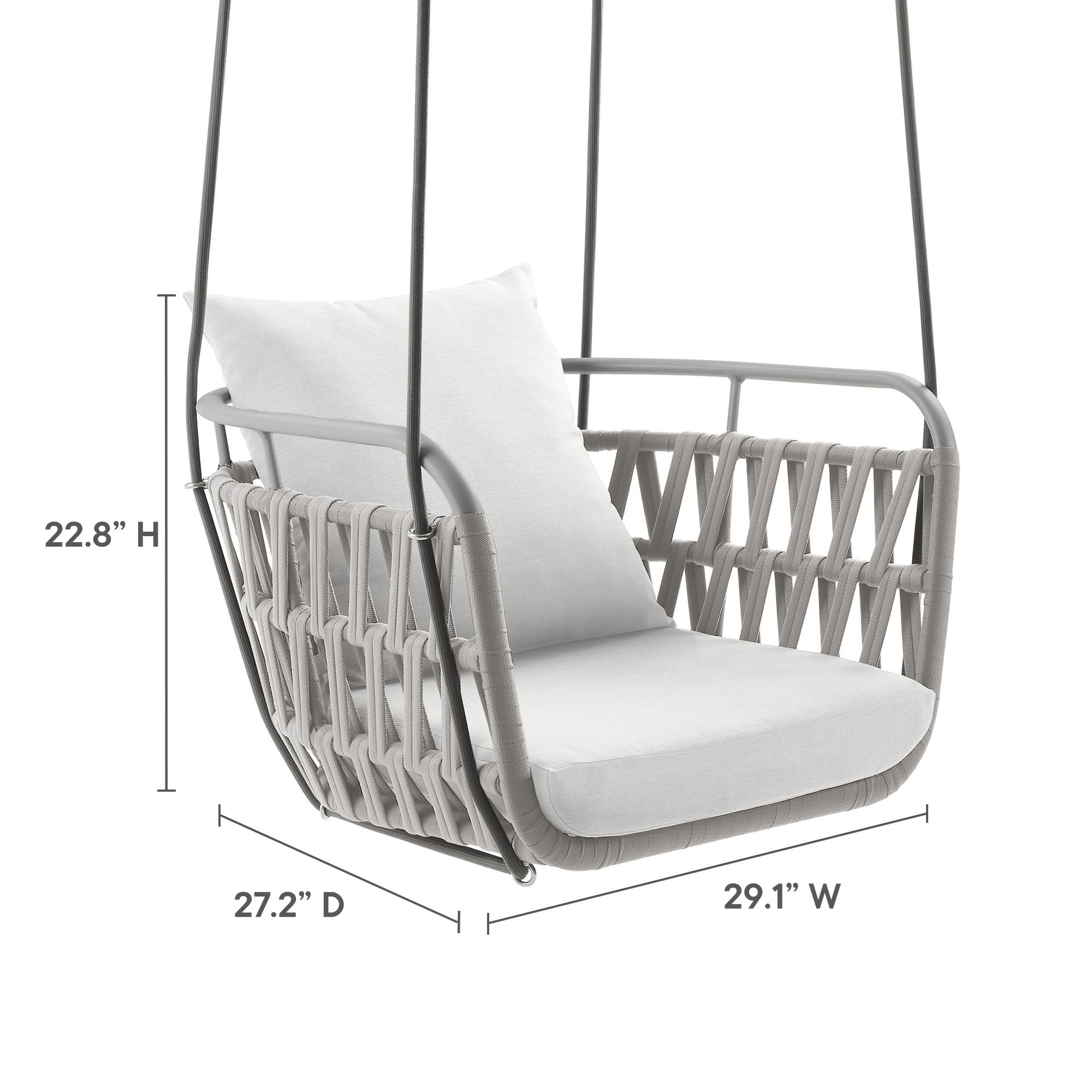 Modway Kaliah Outdoor Patio Aluminum Swing Chair