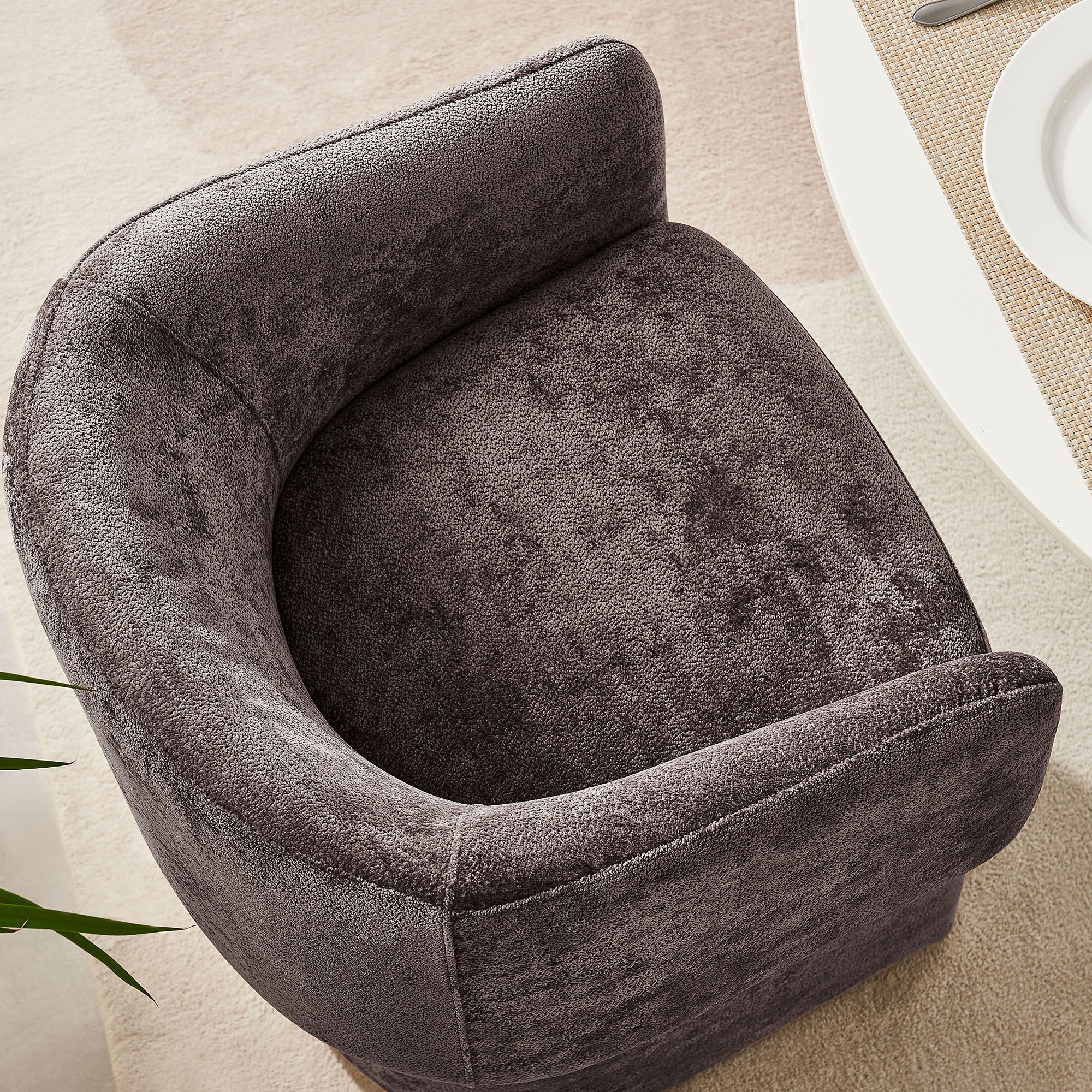 Modway Verity Barrel Back Chenille Dining Armchair