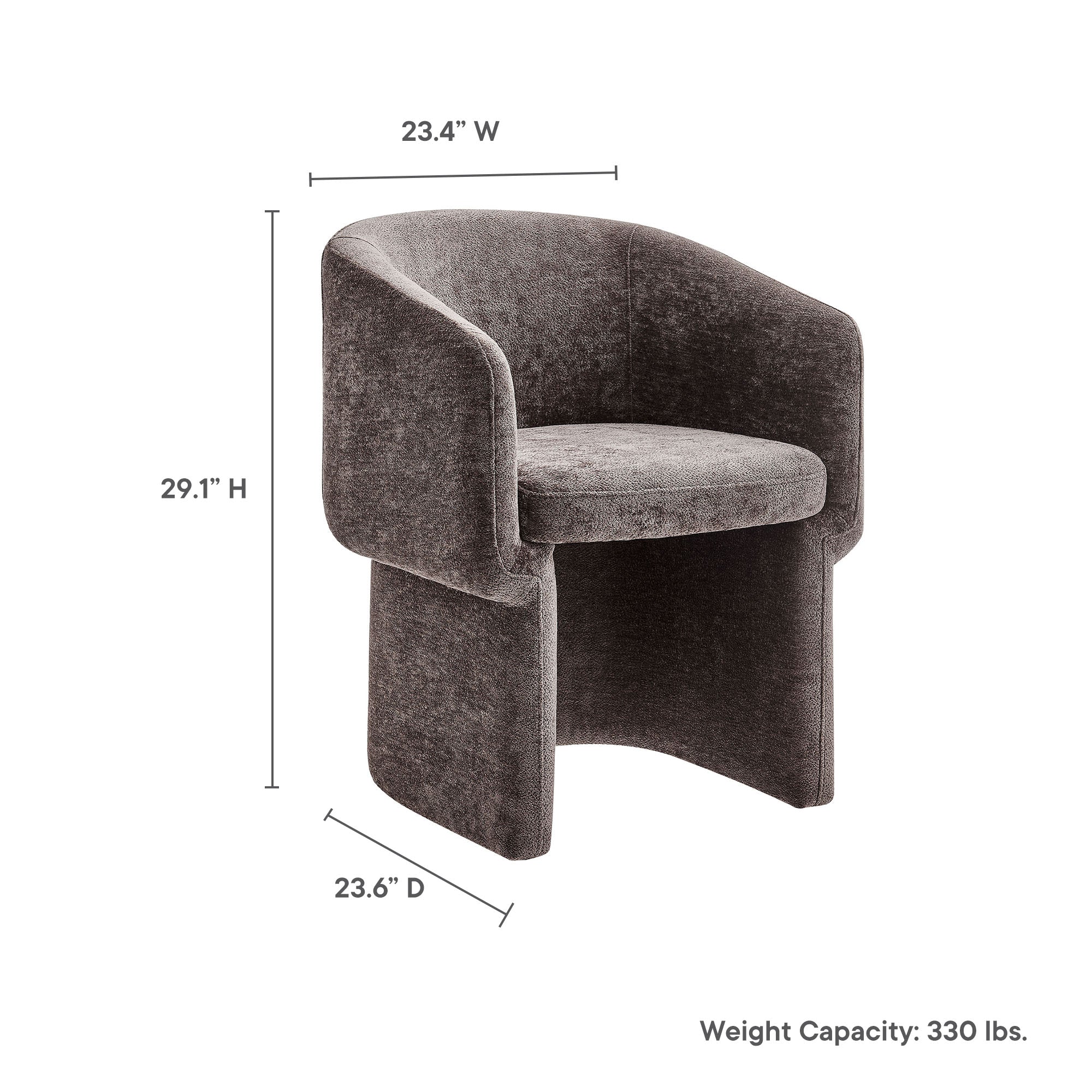 Modway Verity Barrel Back Chenille Dining Armchair