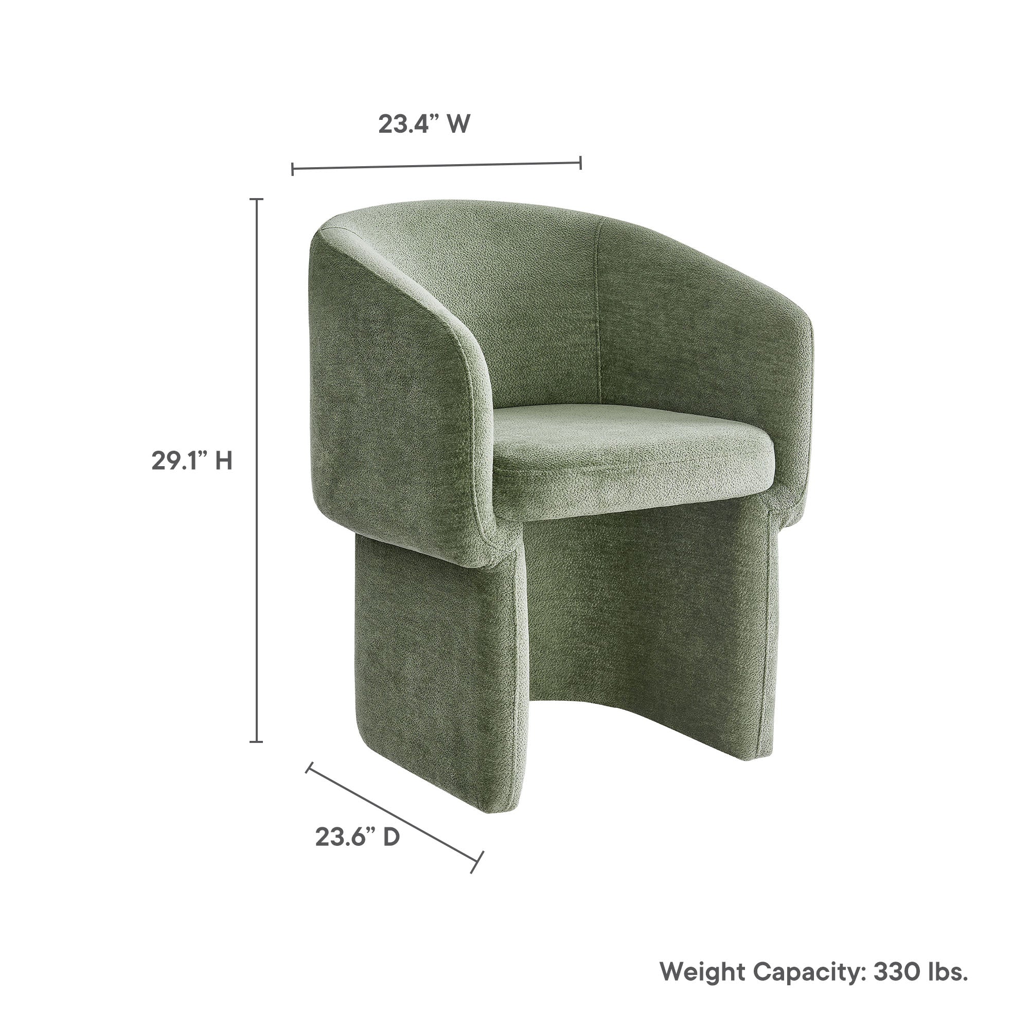 Modway Verity Barrel Back Chenille Dining Armchair