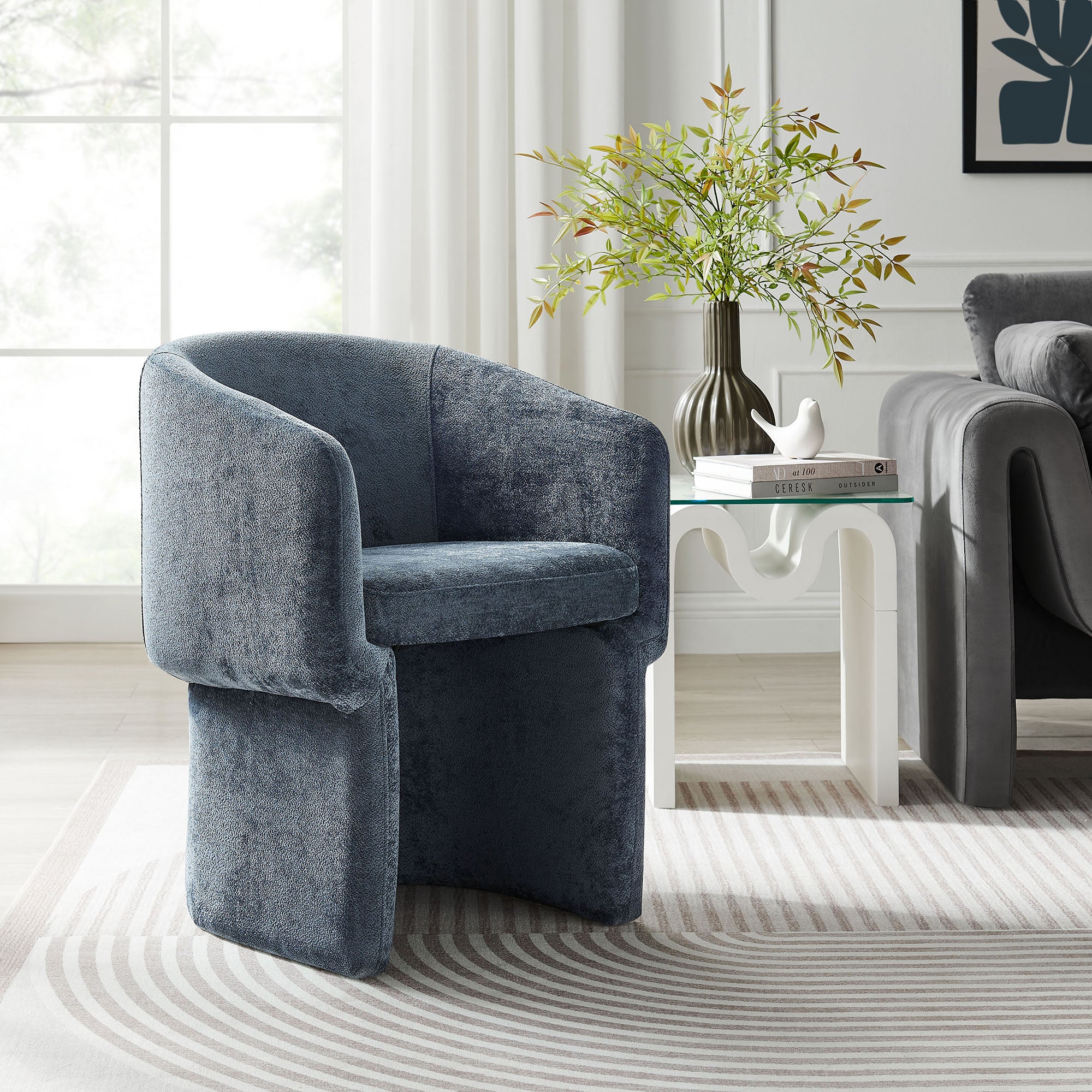 Modway Verity Barrel Back Chenille Dining Armchair
