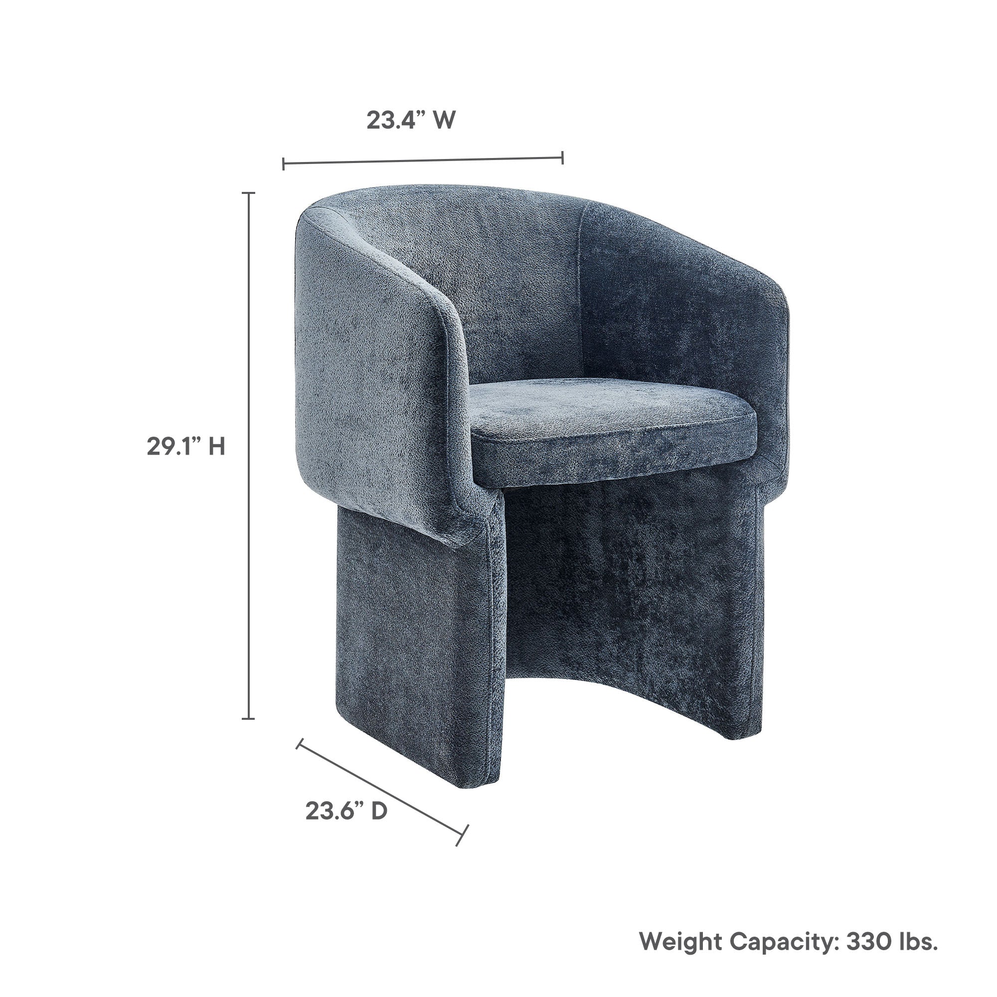 Modway Verity Barrel Back Chenille Dining Armchair
