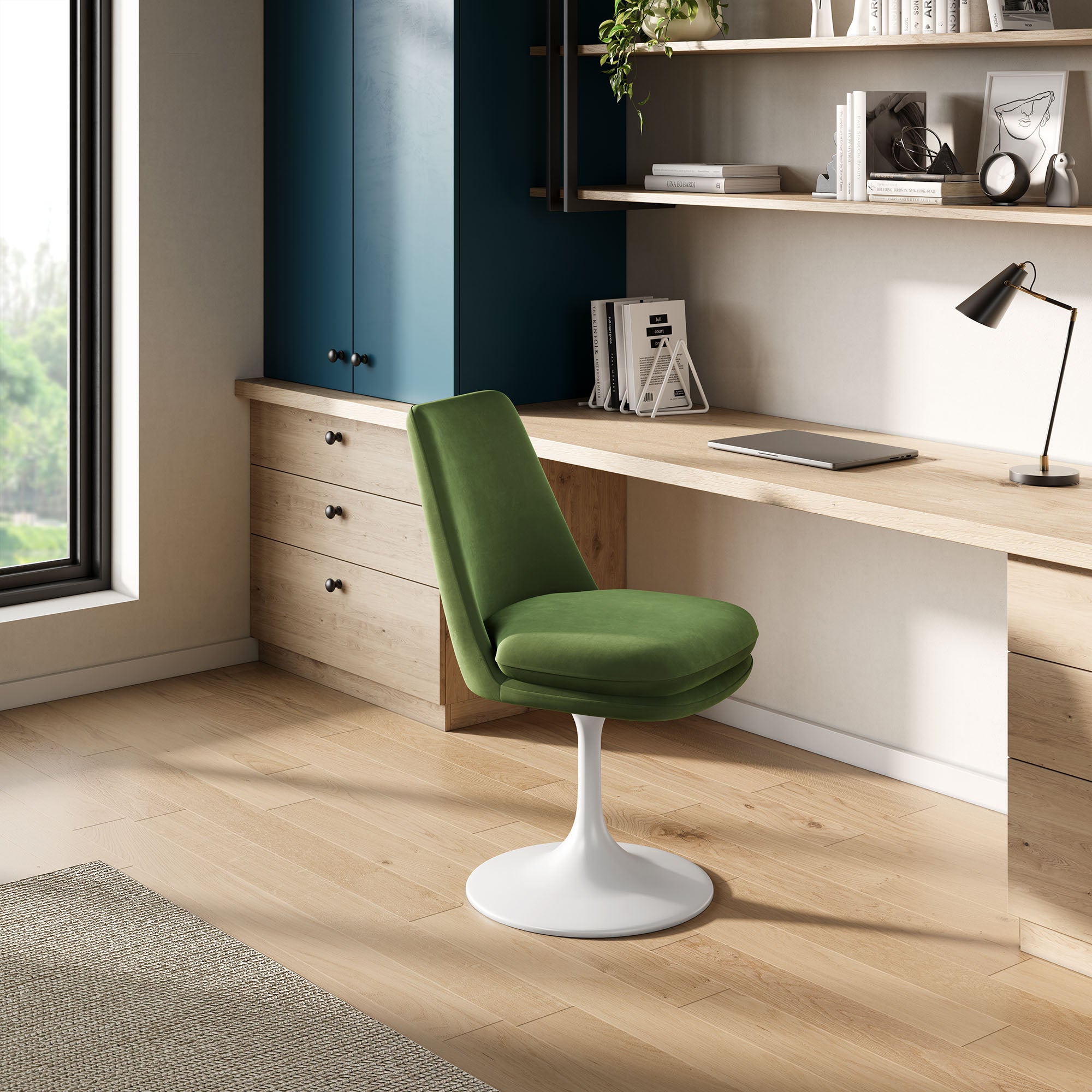 Modway Lippa Swivel Dining Performance Velvet Side Chair