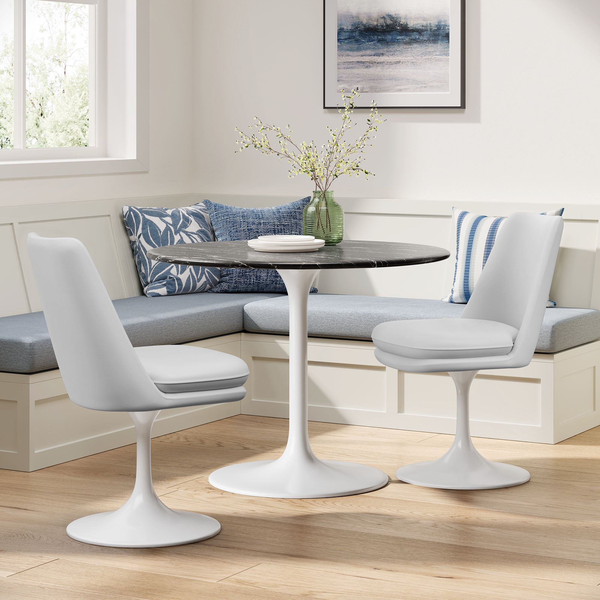 Modway Lippa Swivel Dining Vegan Leather Side Chair