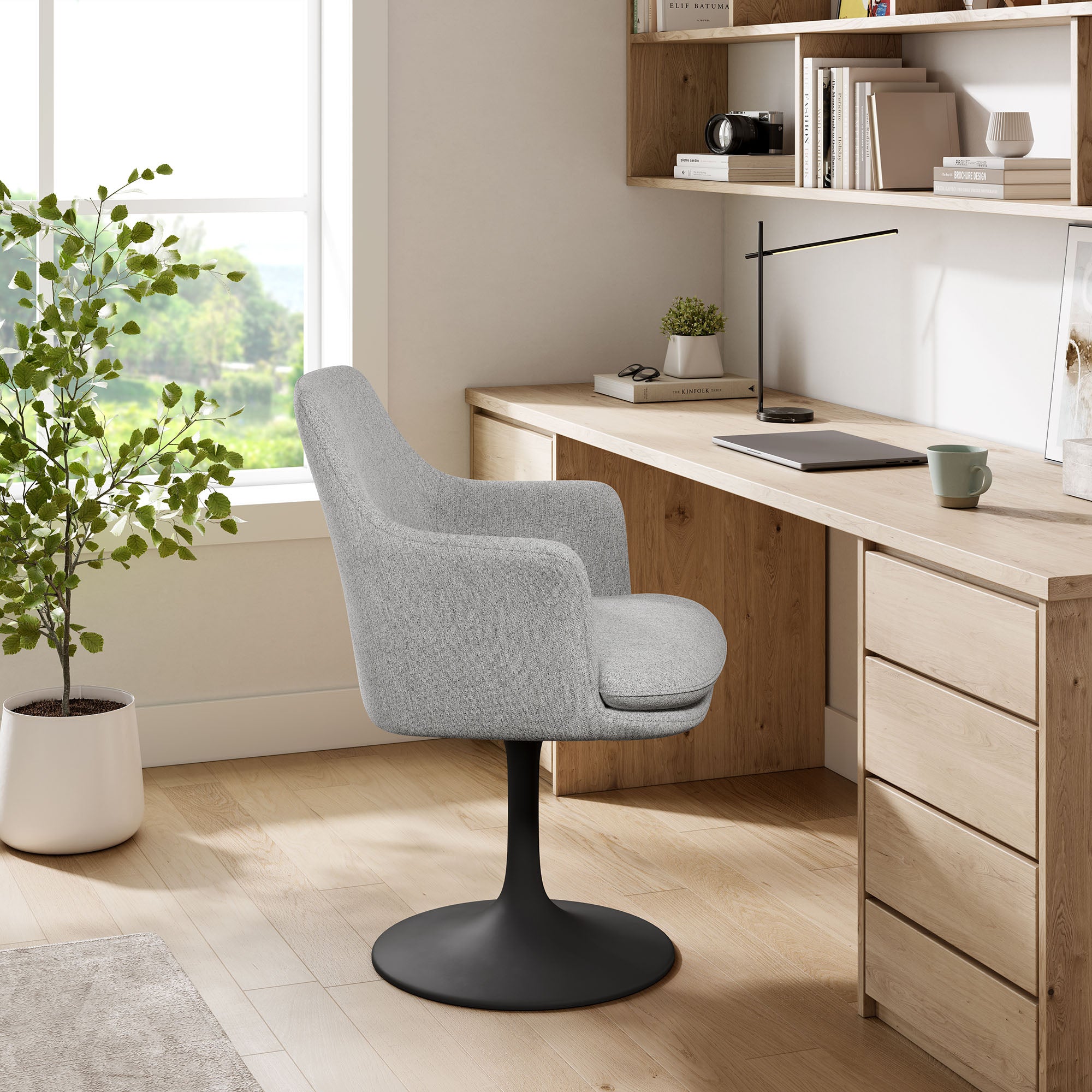 Modway Lippa Swivel Dining Upholstered Armchair