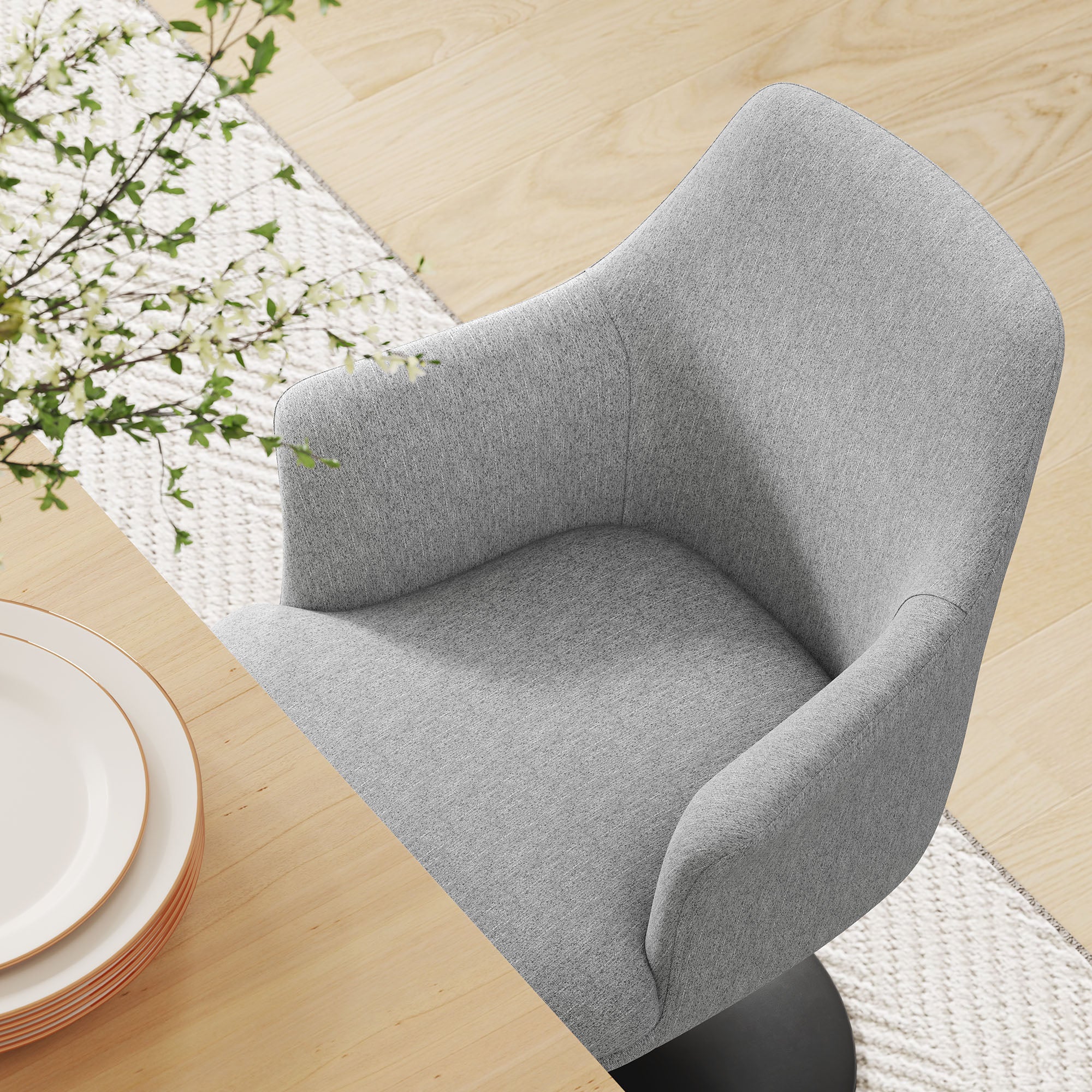 Modway Lippa Swivel Dining Upholstered Armchair