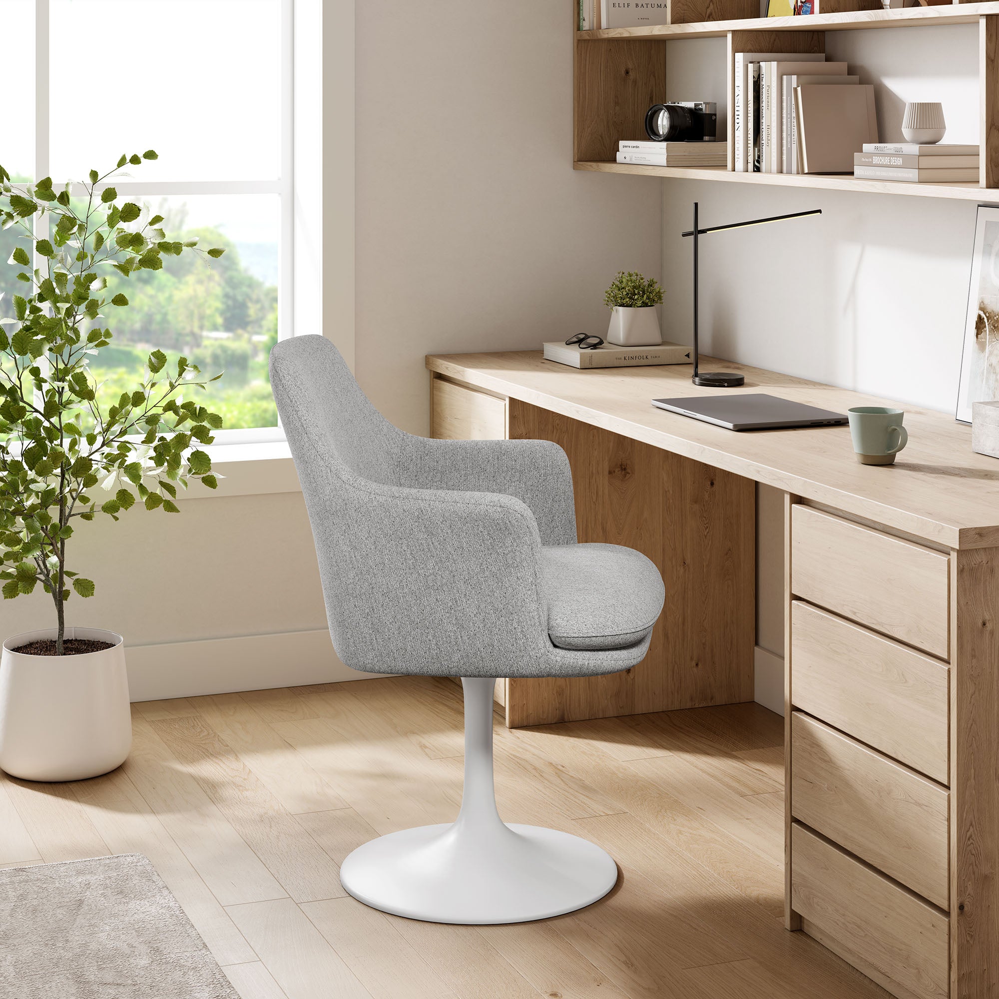Modway Lippa Swivel Dining Upholstered Armchair