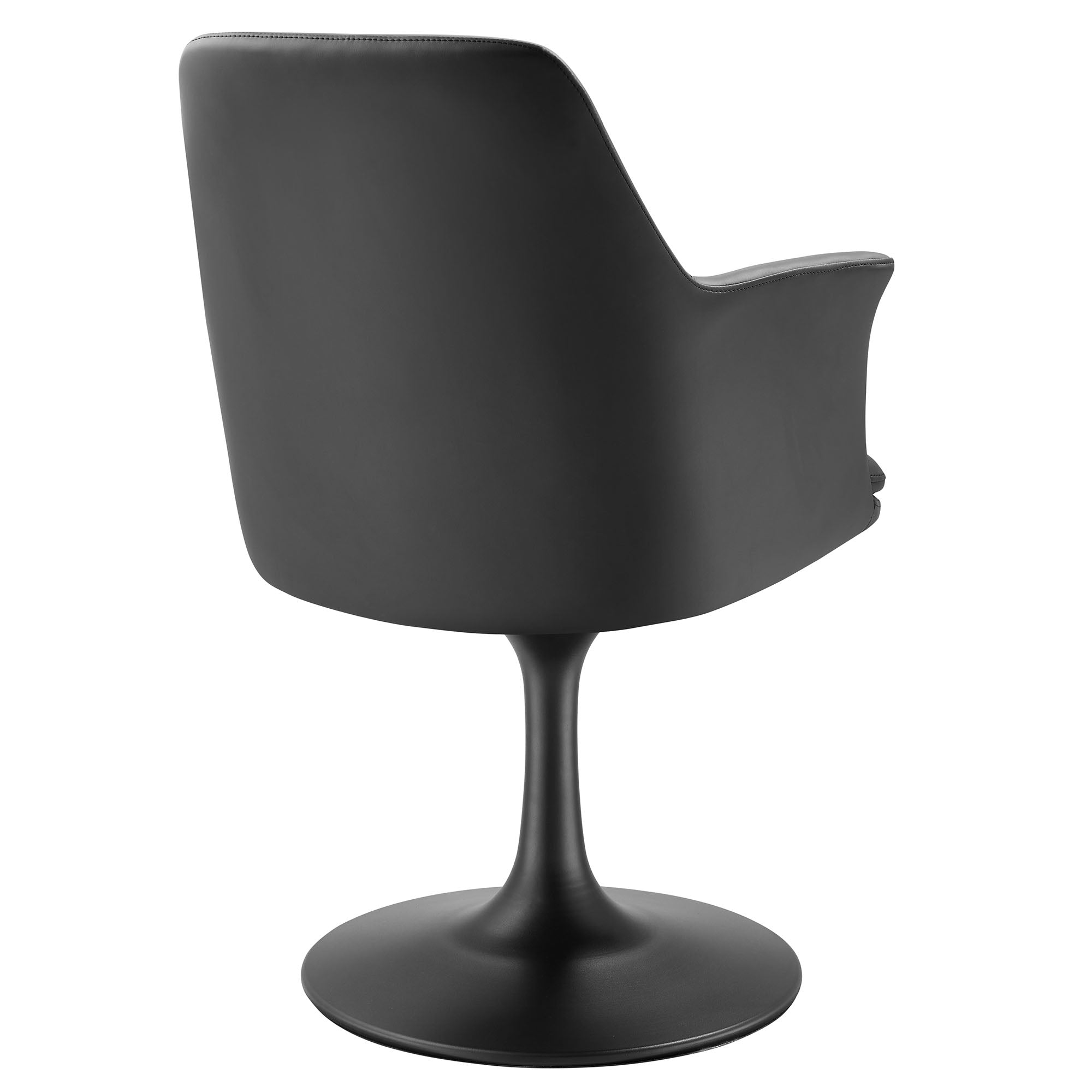 Modway Lippa Swivel Dining Vegan Leather Armchair
