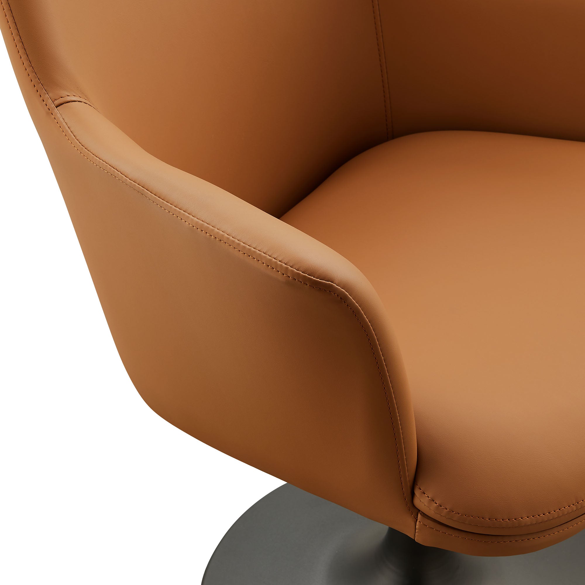Modway Lippa Swivel Dining Vegan Leather Armchair
