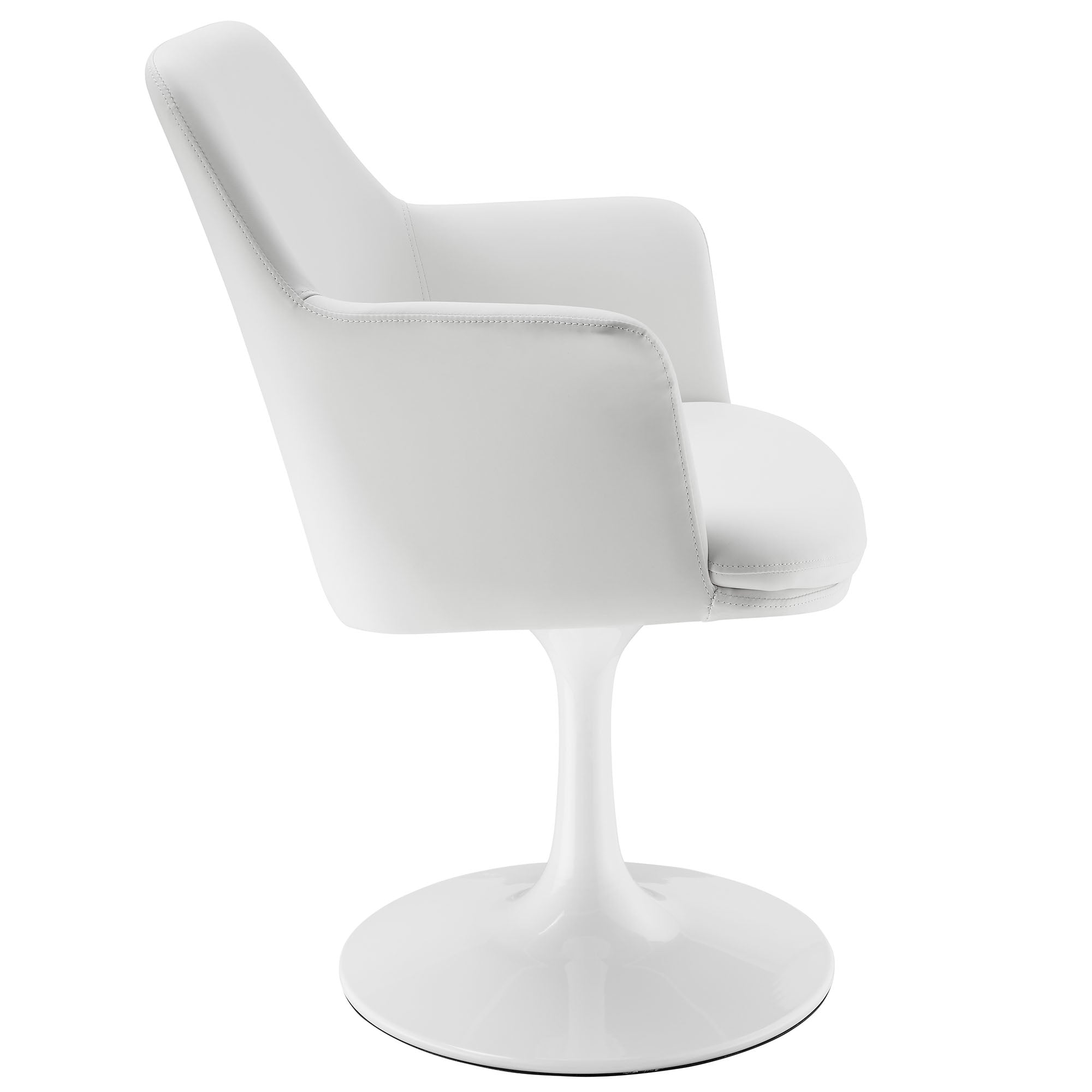 Modway Lippa Swivel Dining Vegan Leather Armchair