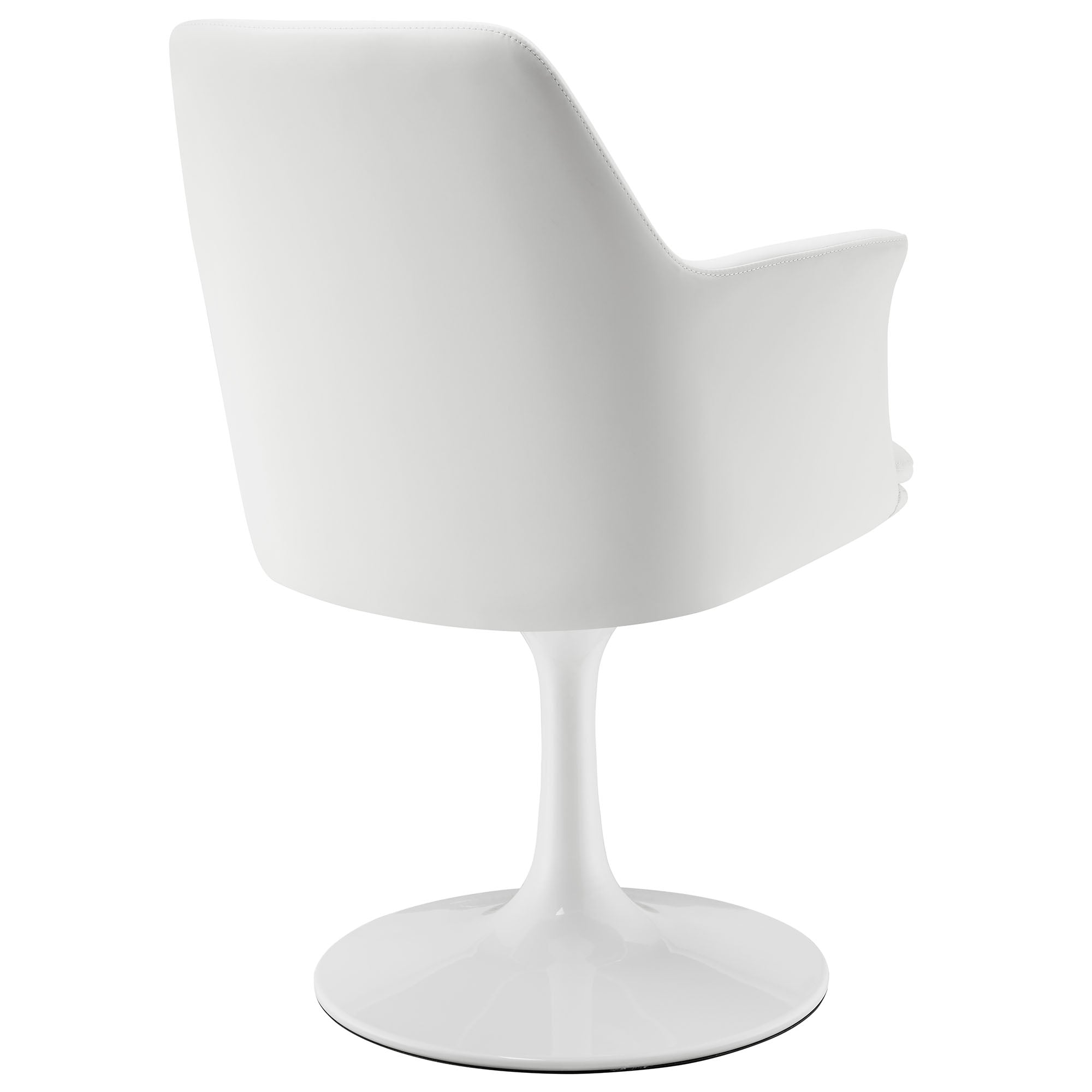 Modway Lippa Swivel Dining Vegan Leather Armchair