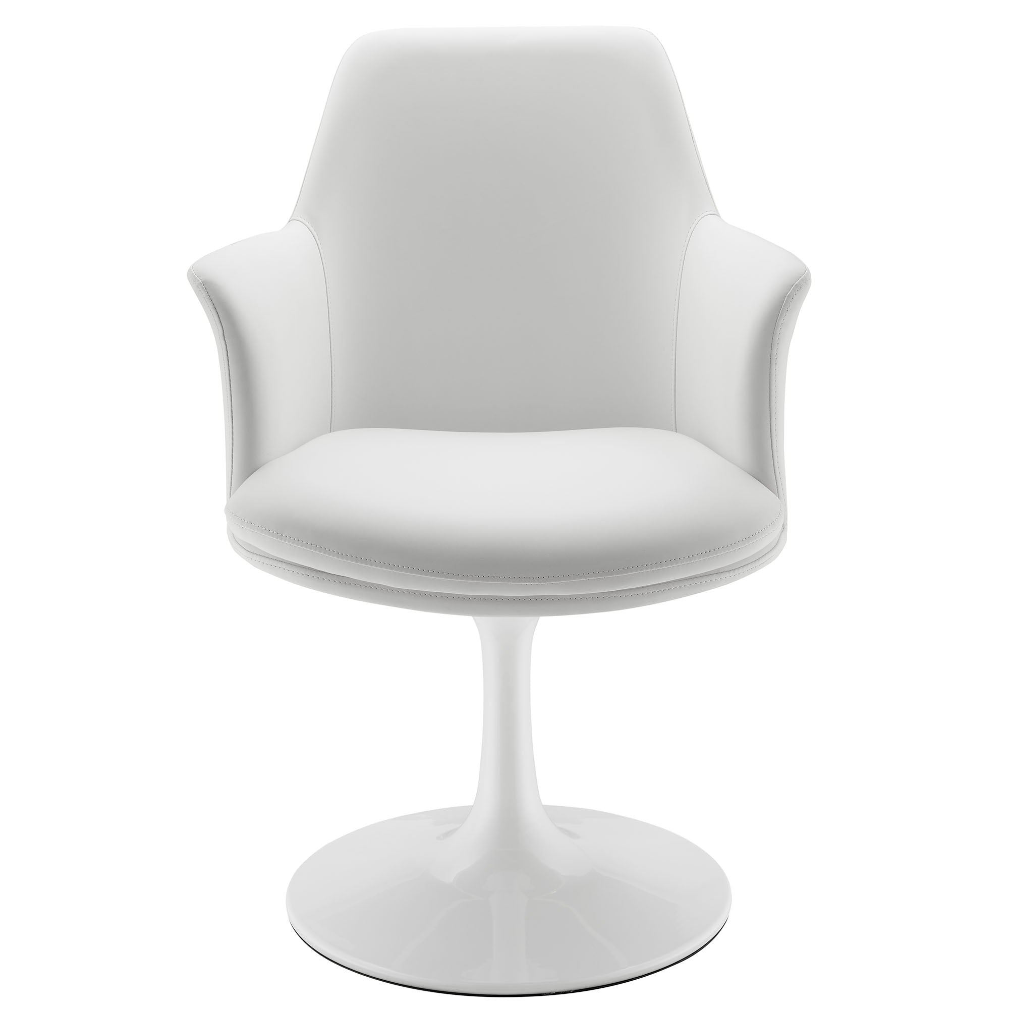 Modway Lippa Swivel Dining Vegan Leather Armchair