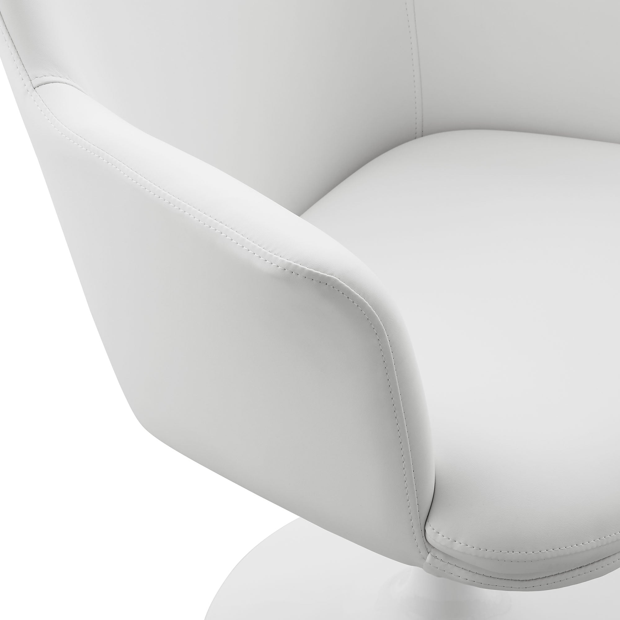 Modway Lippa Swivel Dining Vegan Leather Armchair