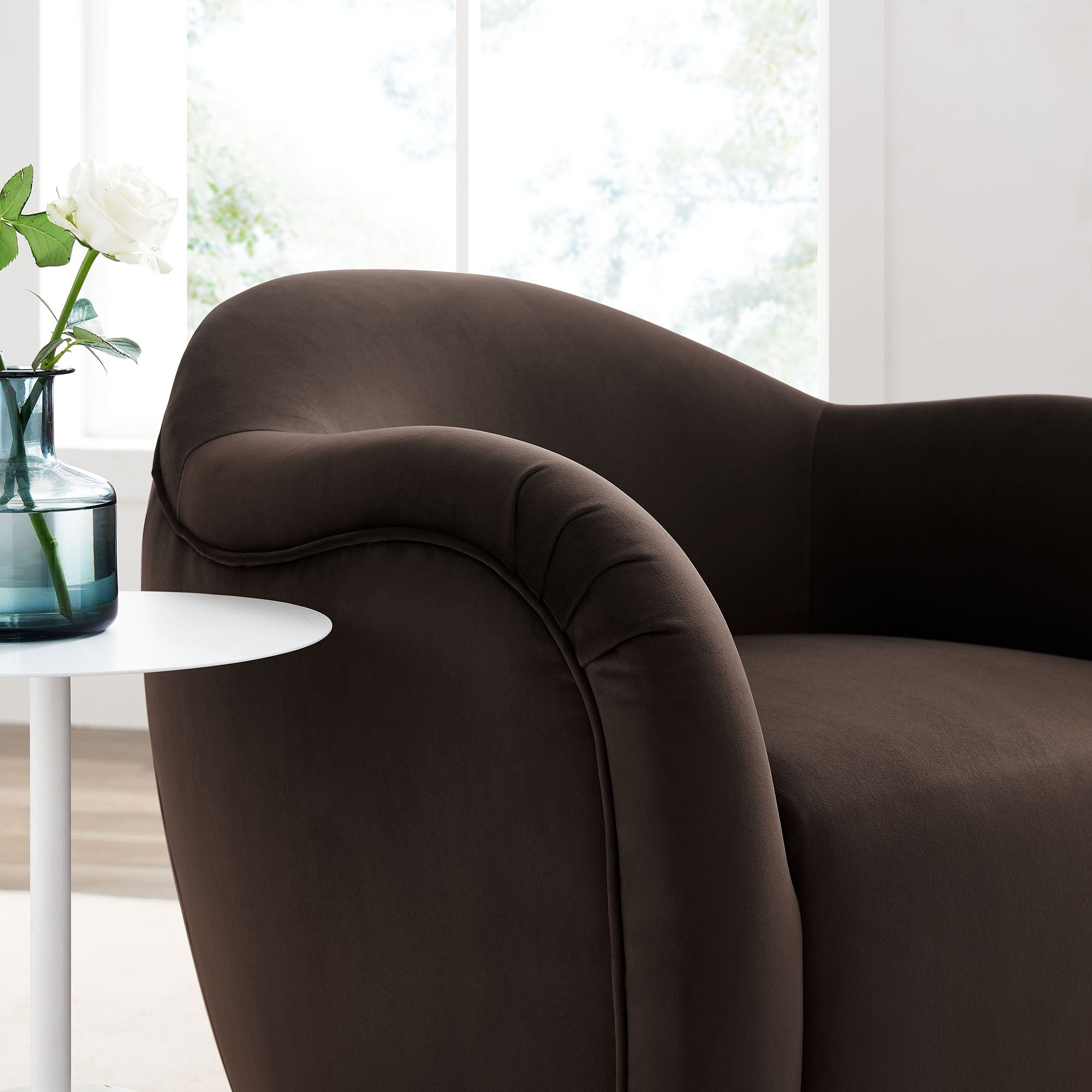 Modway Compose Performance Velvet Swivel Armchair