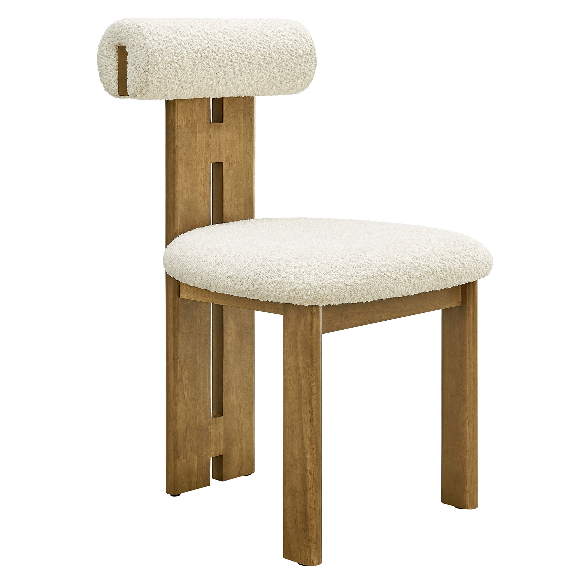 Modway Torian Boucle Fabric Dining Chair Set of 2