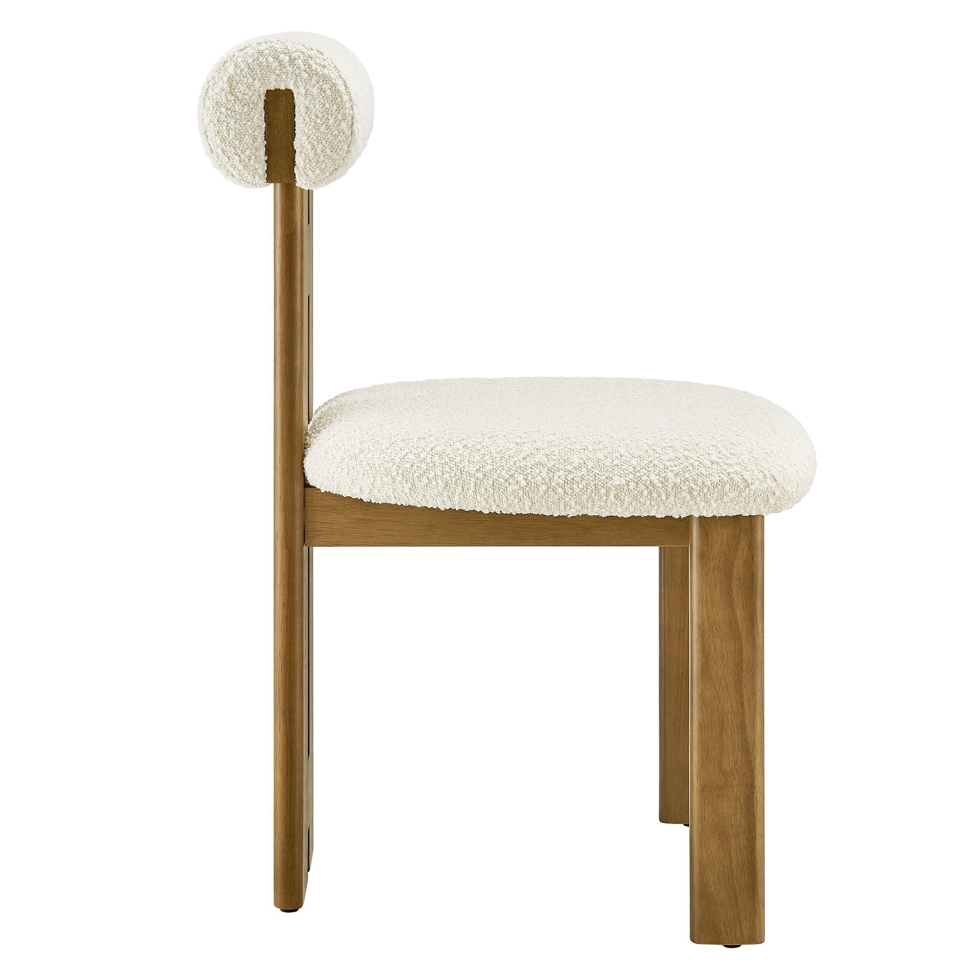 Modway Torian Boucle Fabric Dining Chair Set of 2