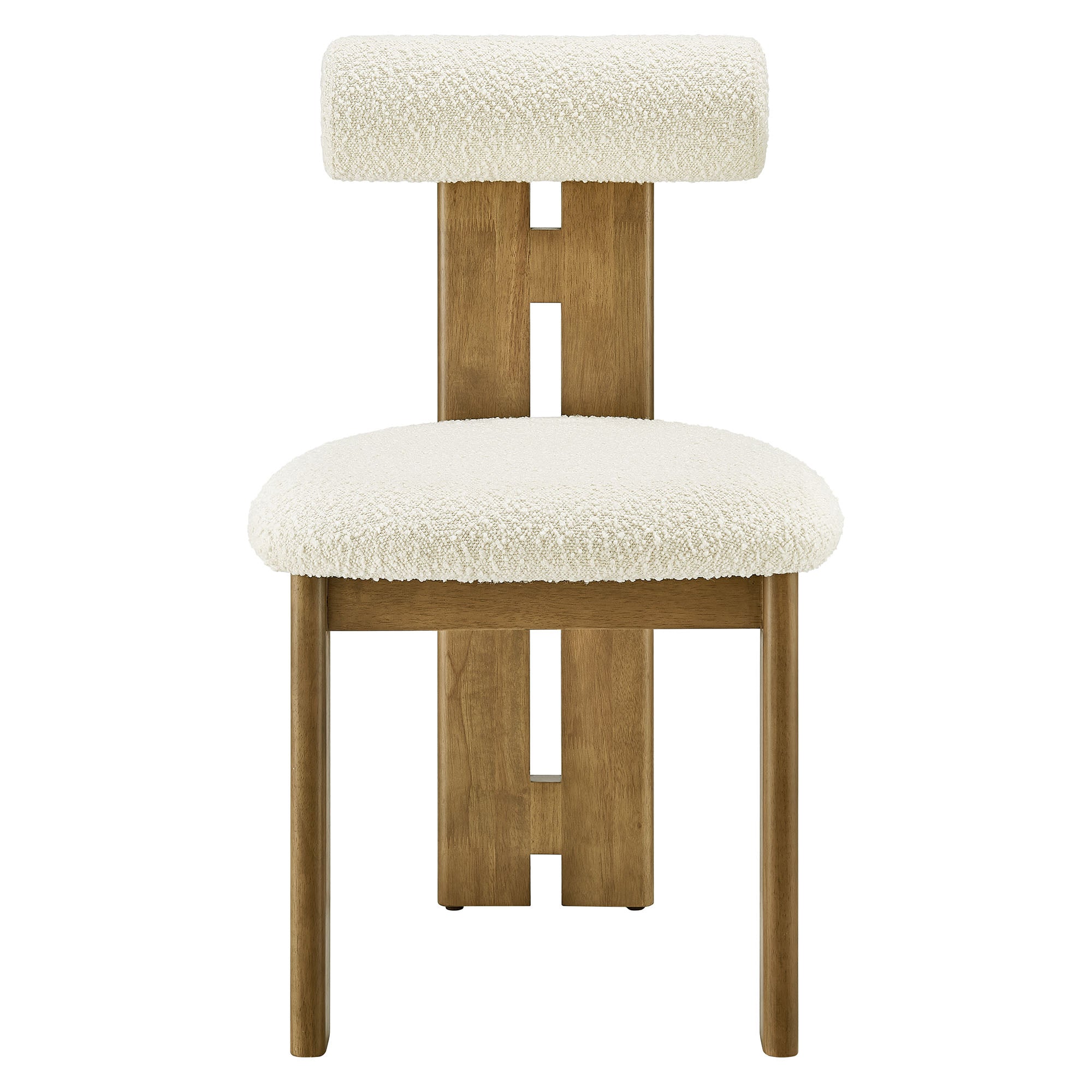 Modway Torian Boucle Fabric Dining Chair Set of 2