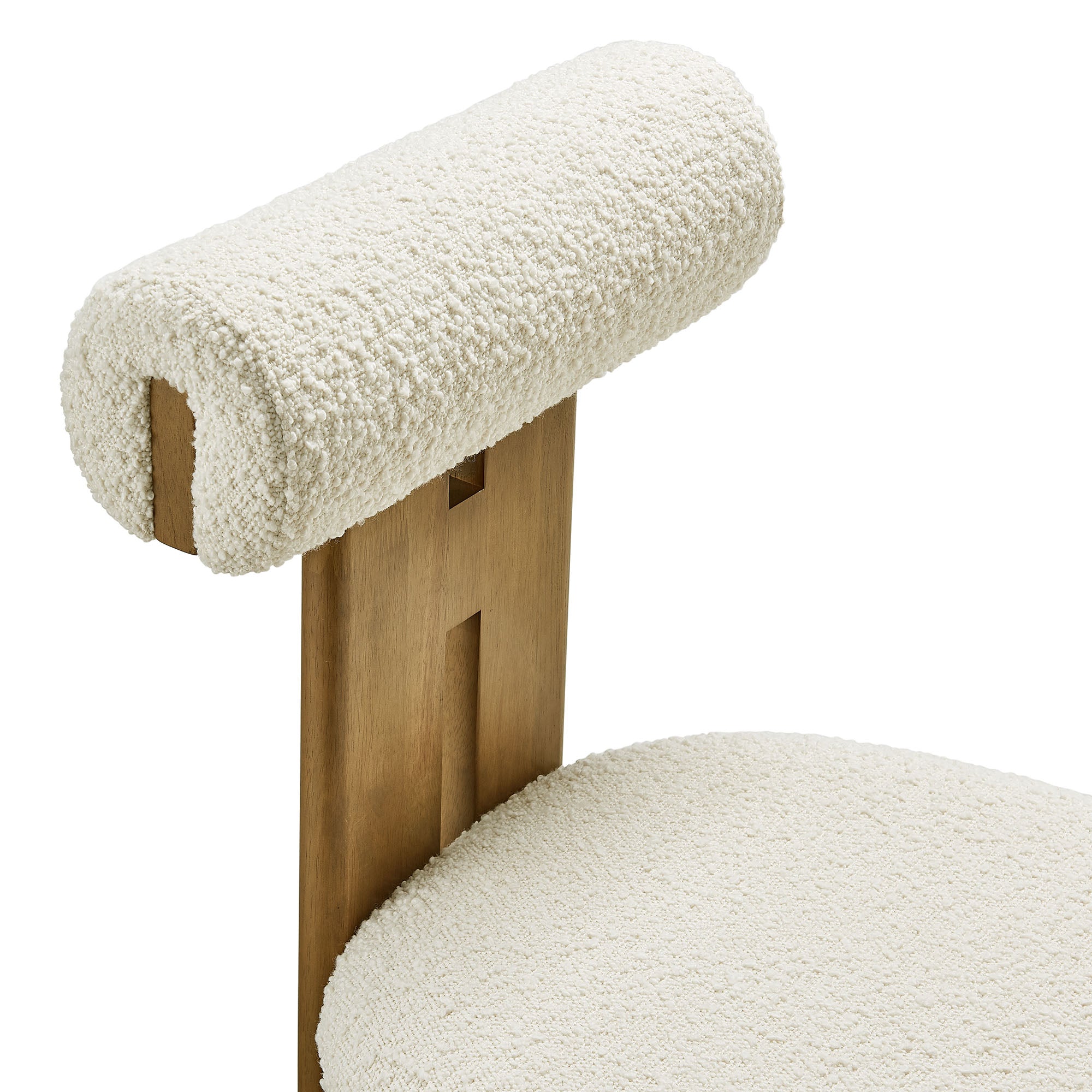 Modway Torian Boucle Fabric Dining Chair Set of 2