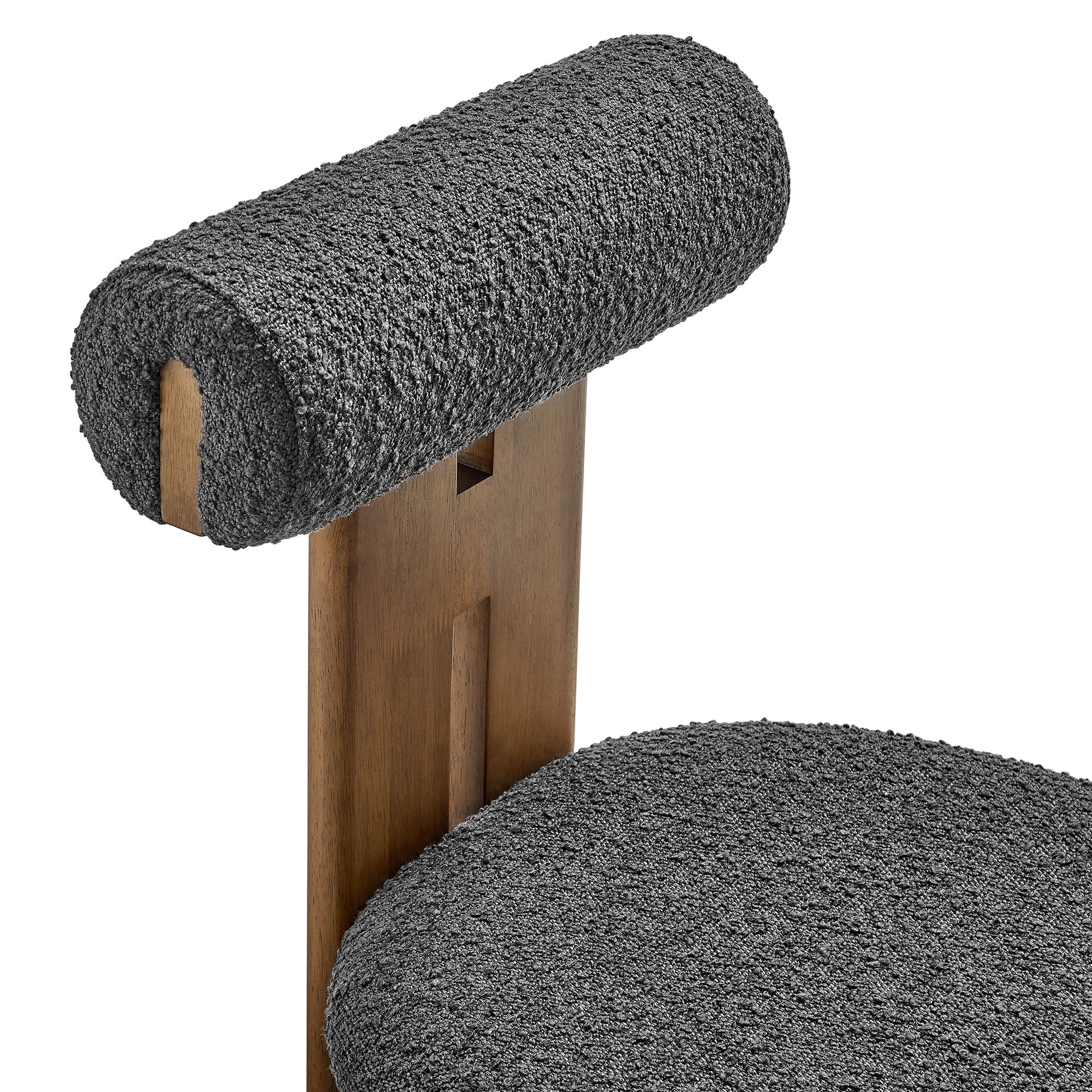 Modway Torian Boucle Fabric Dining Chair Set of 2